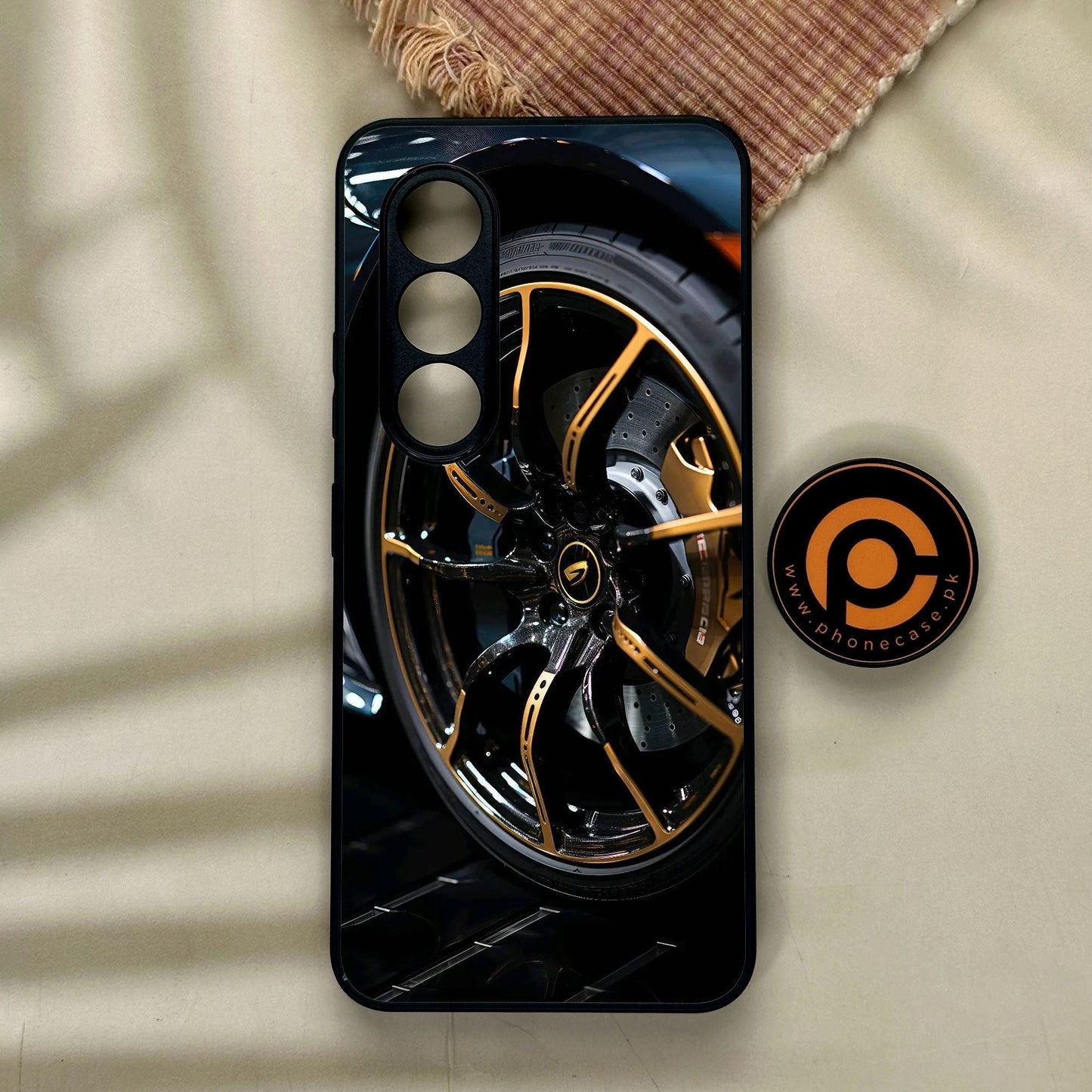 Itel S25 - Racing Car Red Blade Rim - Premium Metal Printed Soft Bumper Shock Proof Case