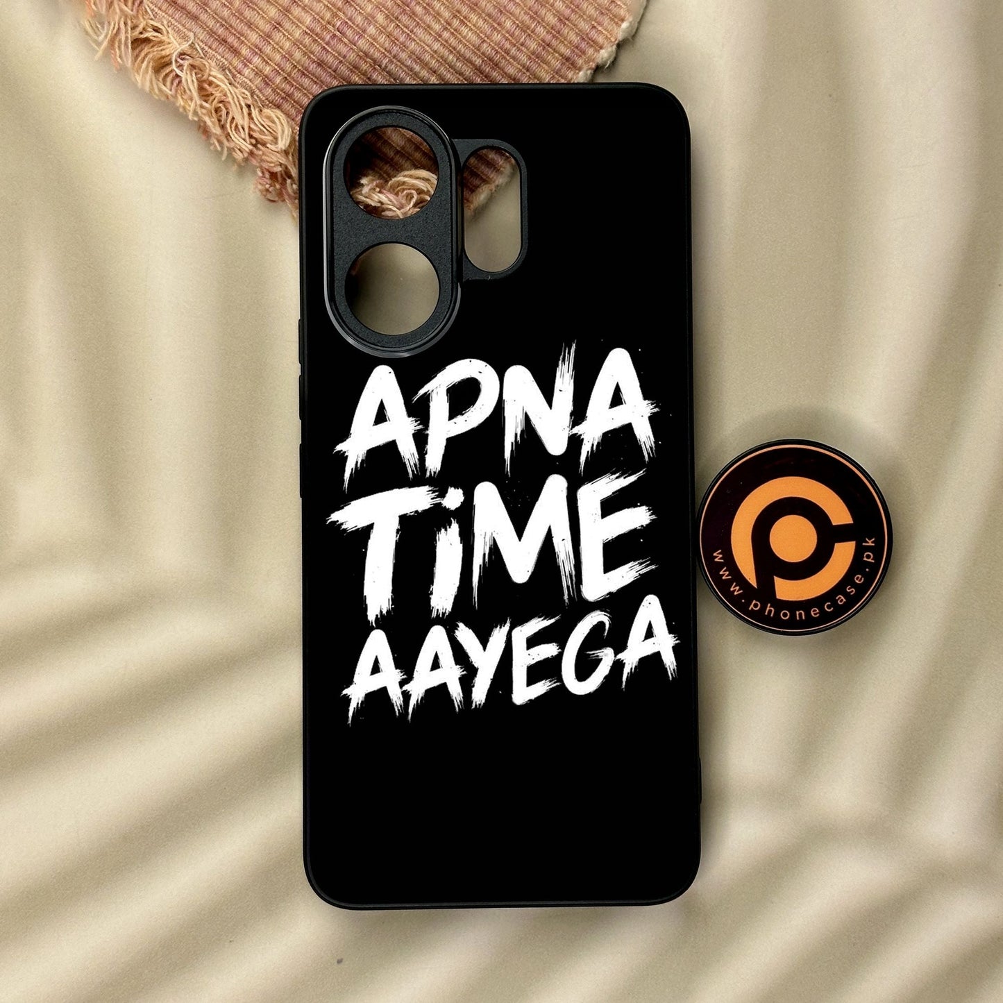 Vivo V60 - Apna Time Ayega - Premium Metal Printed Soft Bumper Shock Proof Case CS-38345