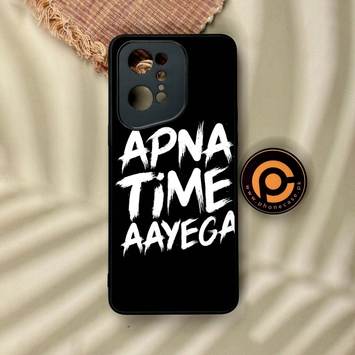 Oppo Find X5 Pro - Apna Time Ayega - Premium Metal Printed Soft Bumper Shock Proof Case