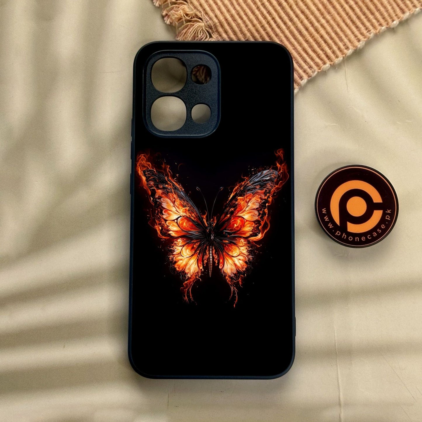 Oppo A6 Pro - Butterflies Design 5 - Premium Metal Printed Soft Bumper Shock Proof Case