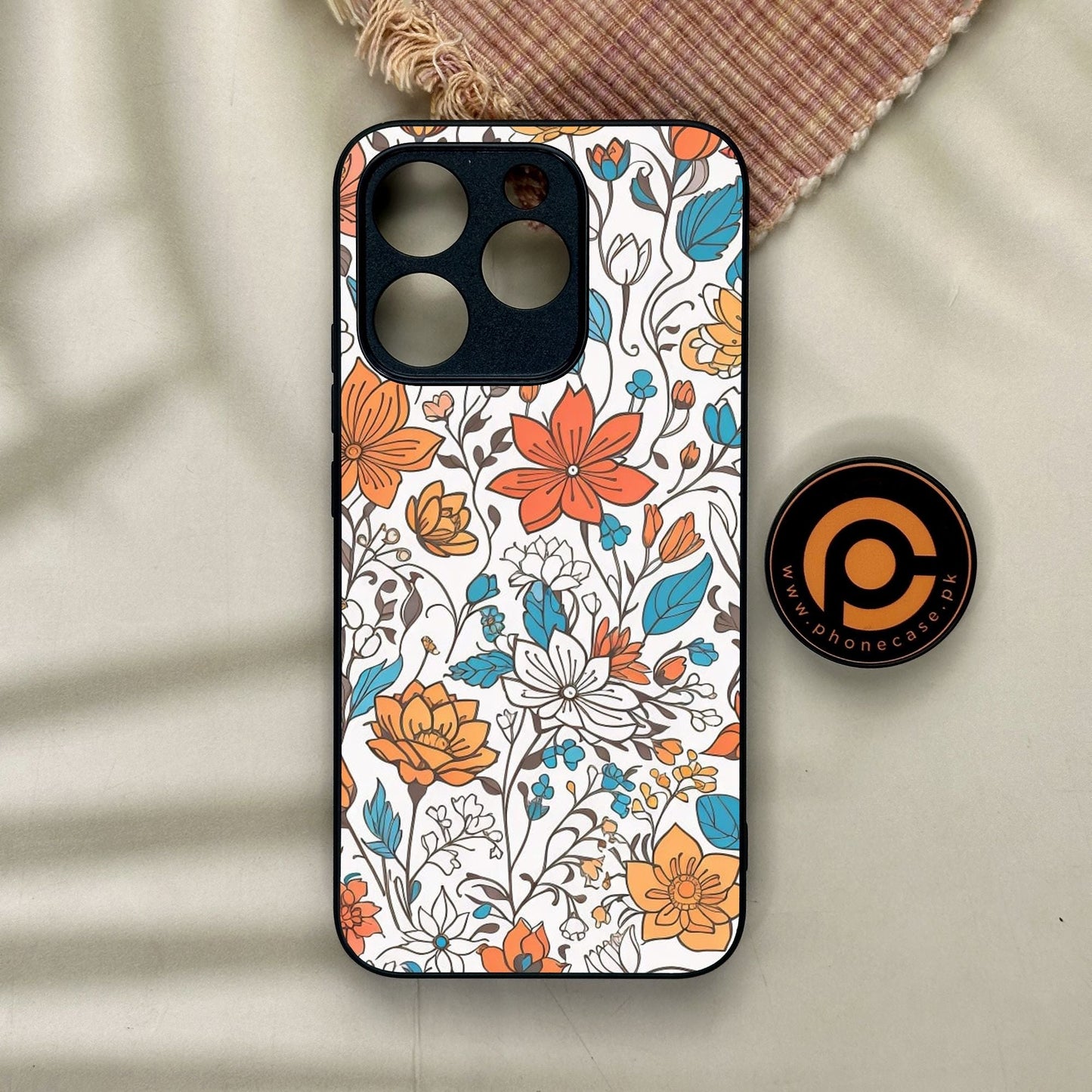 Realme 15T - Floral Series Design 9 - Premium Metal Printed Soft Bumper Shock Proof Case
