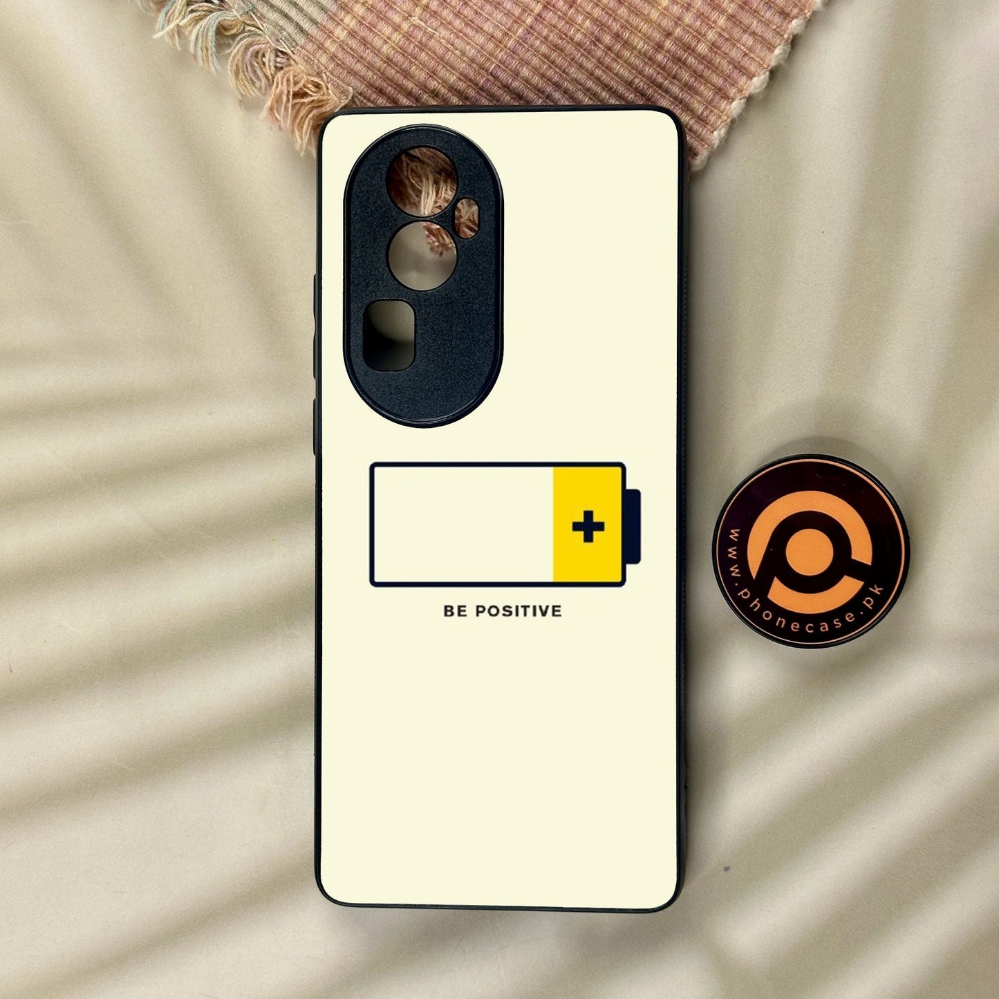 Oppo Reno 10 Pro Plus - Be Positive Design - Premium Metal Printed Soft Bumper Shock Proof Case