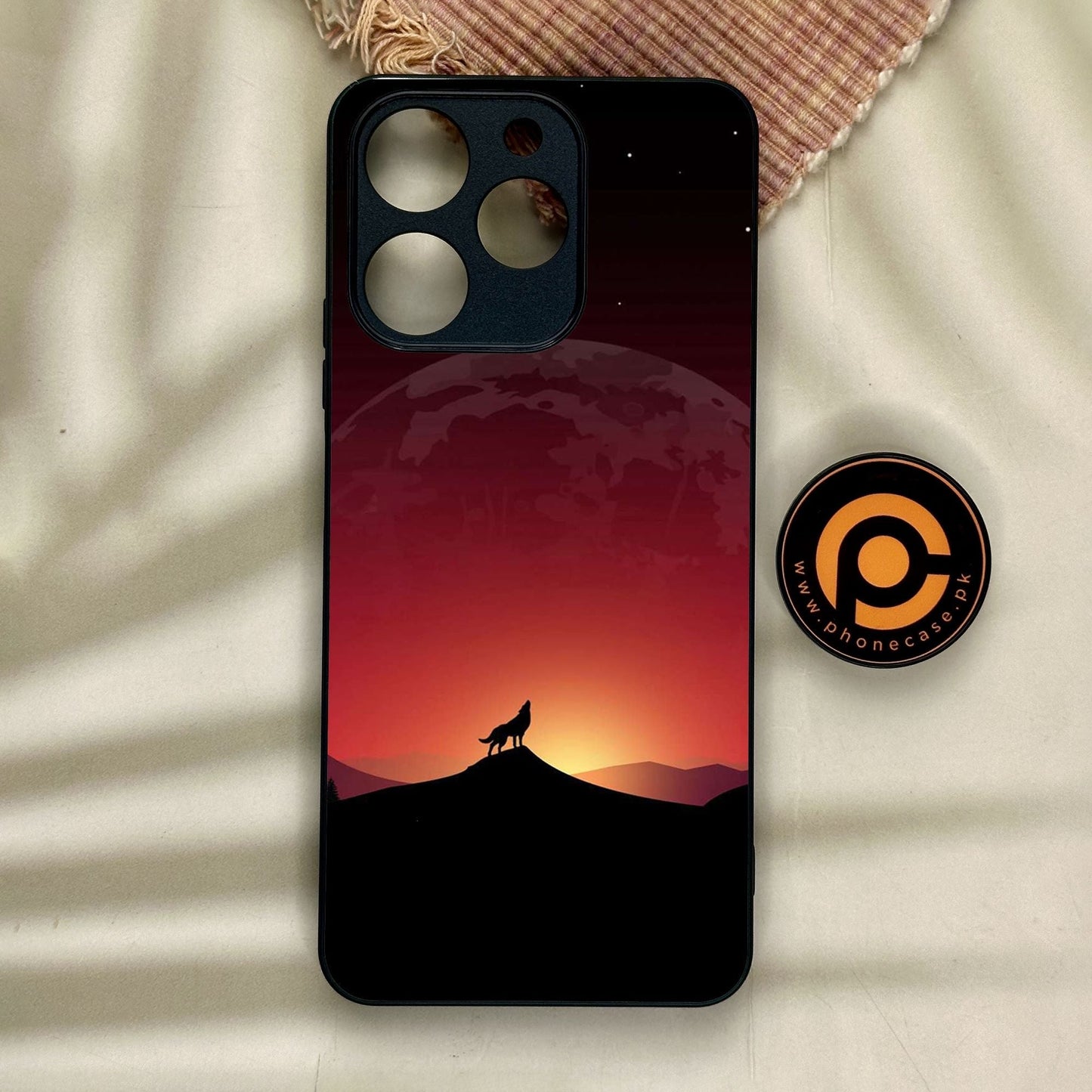 Realme Note 70 - Wolf Design 4 - Premium Metal Printed Soft Bumper Shock Proof Case