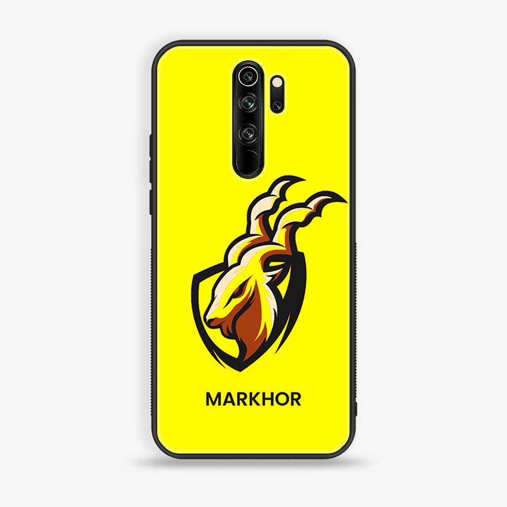 Redmi Note 8 Pro - Markhor Design 8 - Premium Printed Glass soft Bumper shock Proof Case CS-39160