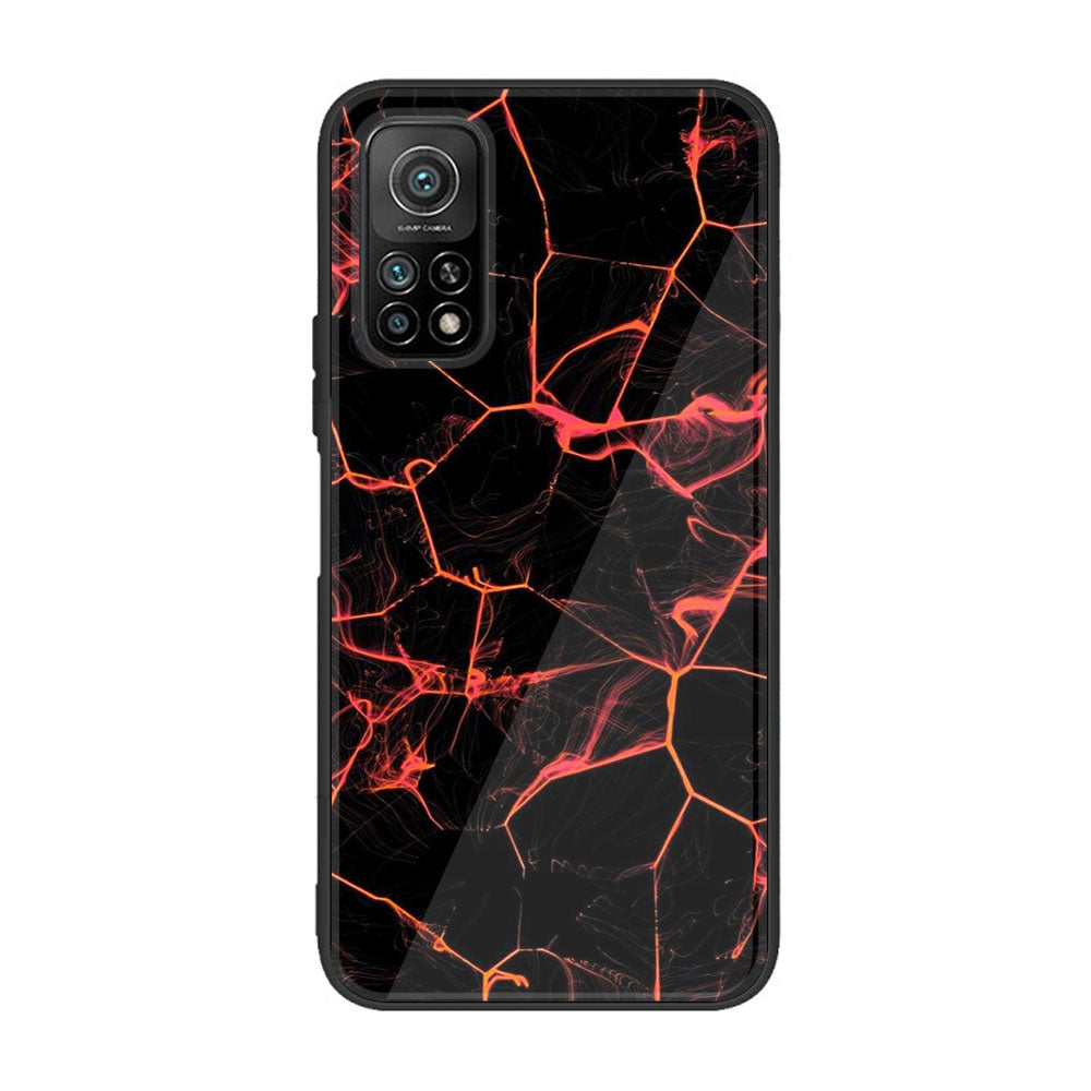 Xiaomi Mi 10T Black Marble Design 8 Premium Printed Glass soft Bumper shock Proof Case CS-38302