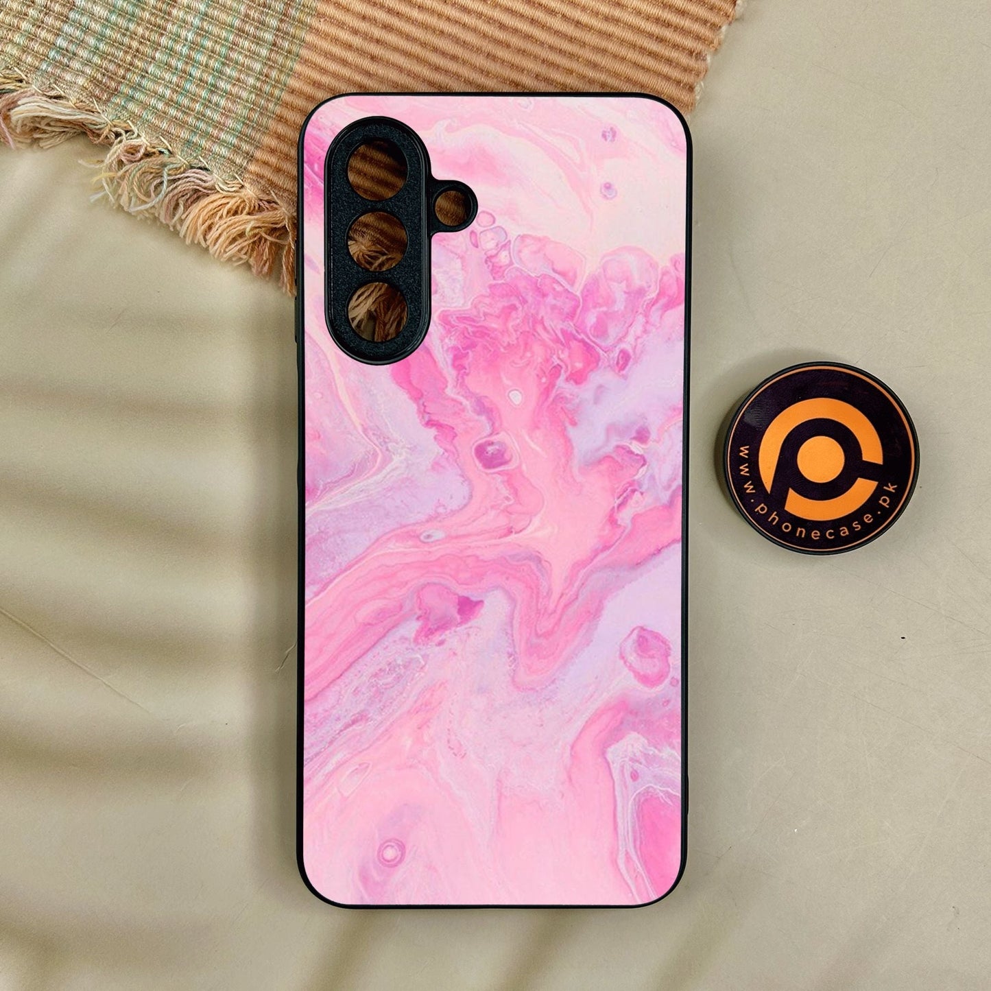 Samsung Galaxy A17 - Pink Design 6 - Premium Metal Printed Soft Bumper Shock Proof Case