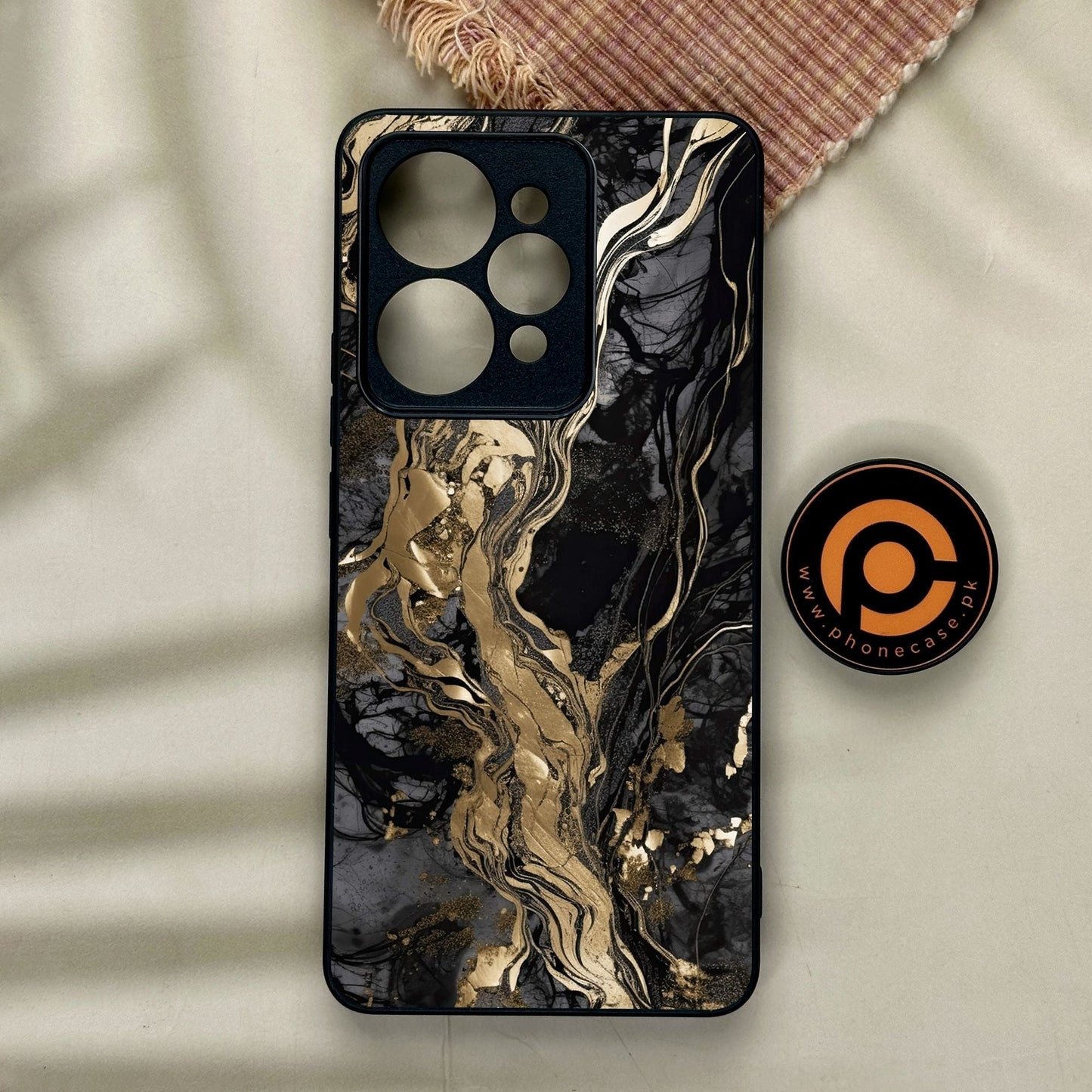 Realme 15 Pro - Liquid Marble Design 9 - Premium Metal Printed Soft Bumper Shock Proof Case