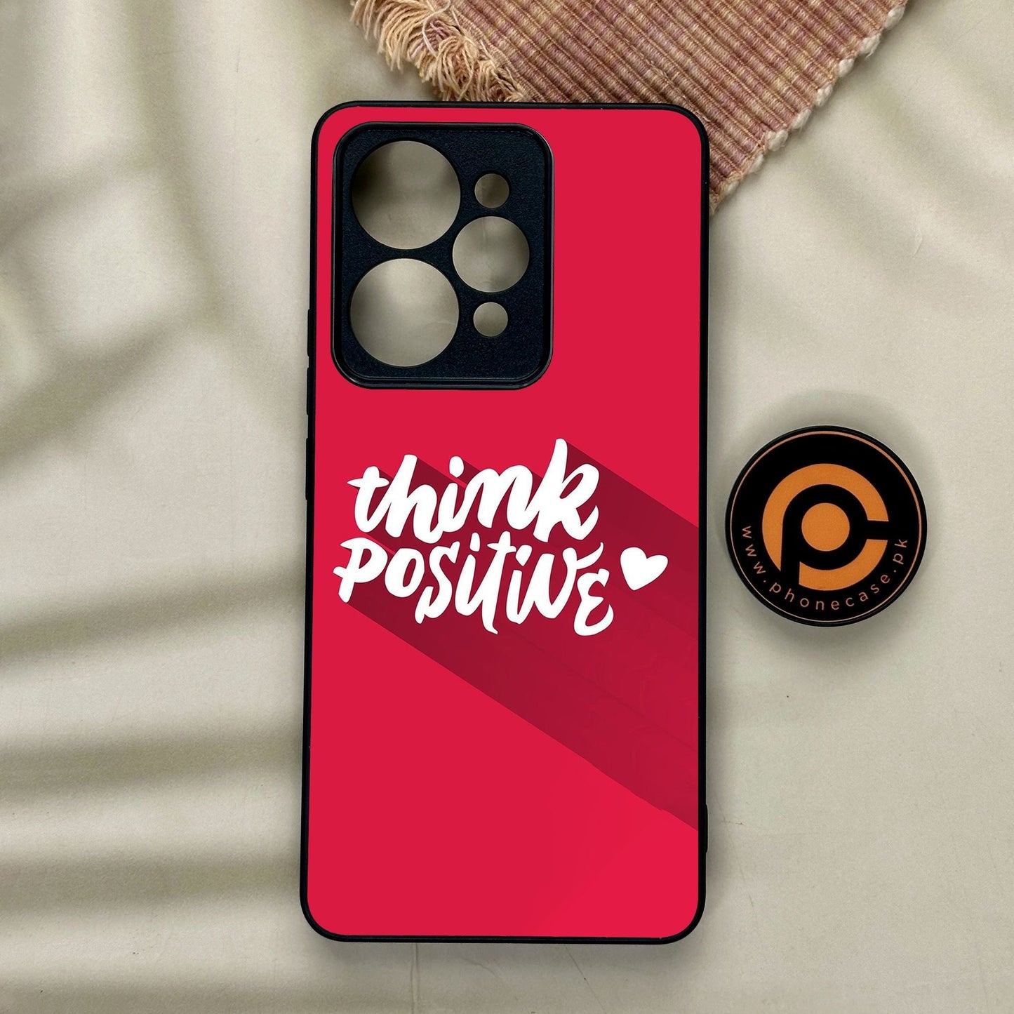 Realme 15 Pro - Think Positive Design - Premium Metal Printed Soft Bumper Shock Proof Case