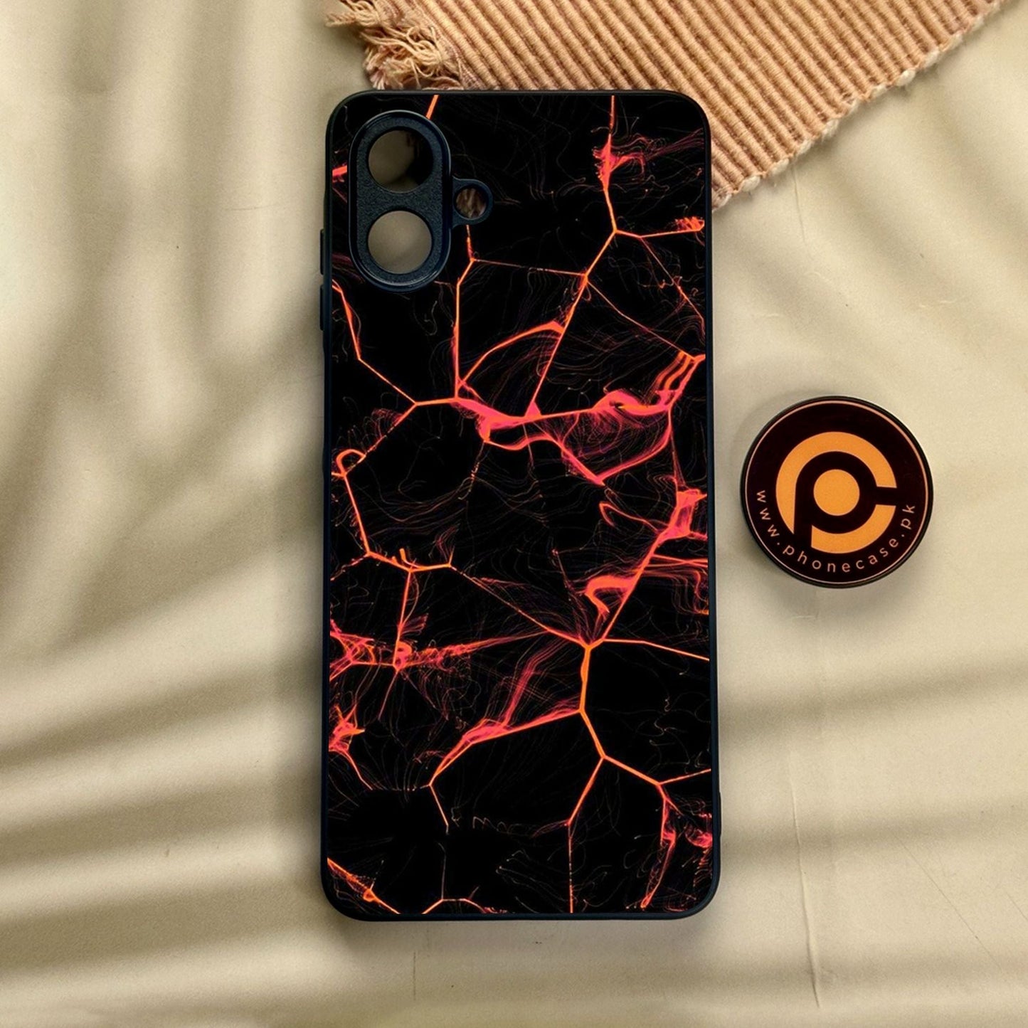 Samsung Galaxy A07 - Black Marble Design 8 - Premium Metal Printed Soft Bumper Shock Proof Case