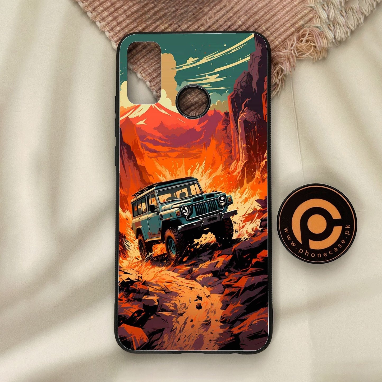 Honor 9X Lite - Jeep Offroad - Premium Metal Printed Soft Bumper Shock Proof Case