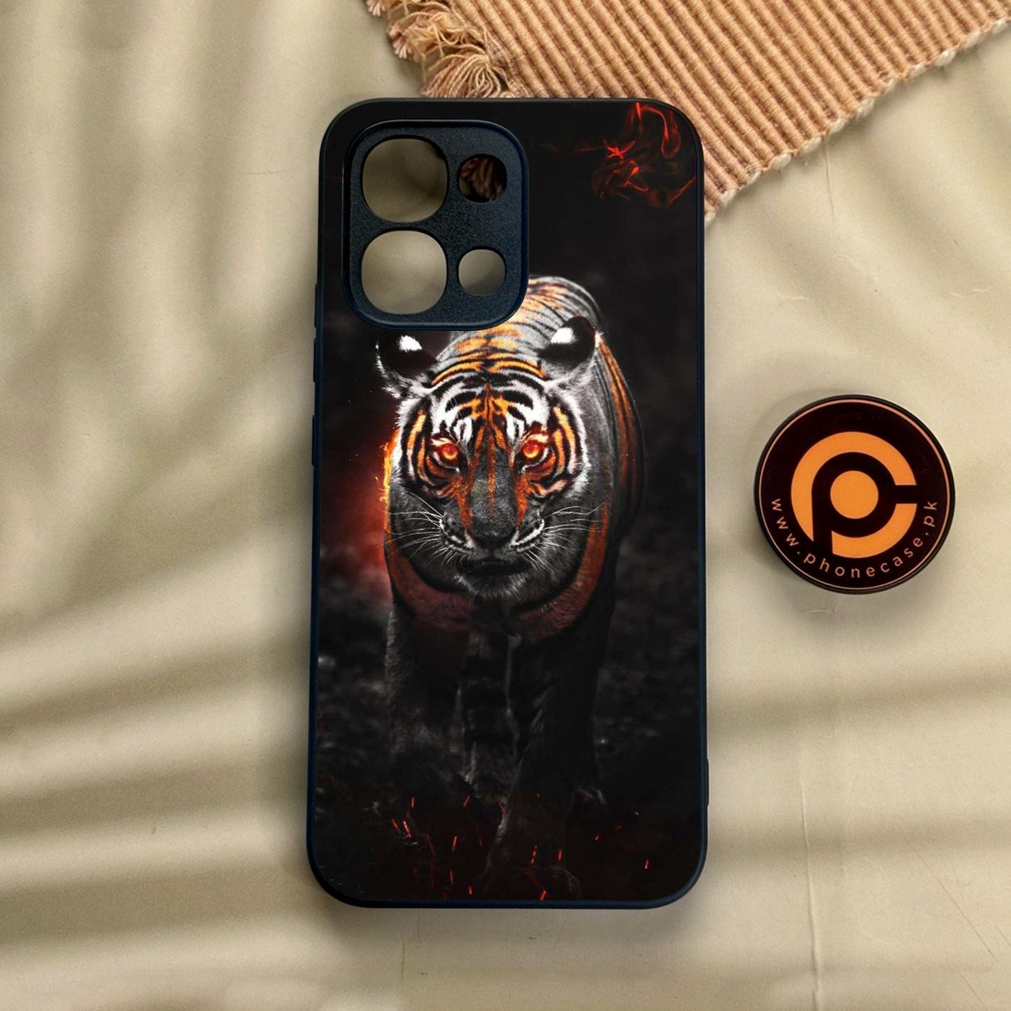 Oppo A6 Pro - Tiger Design 6 - Premium Metal Printed Soft Bumper Shock Proof Case