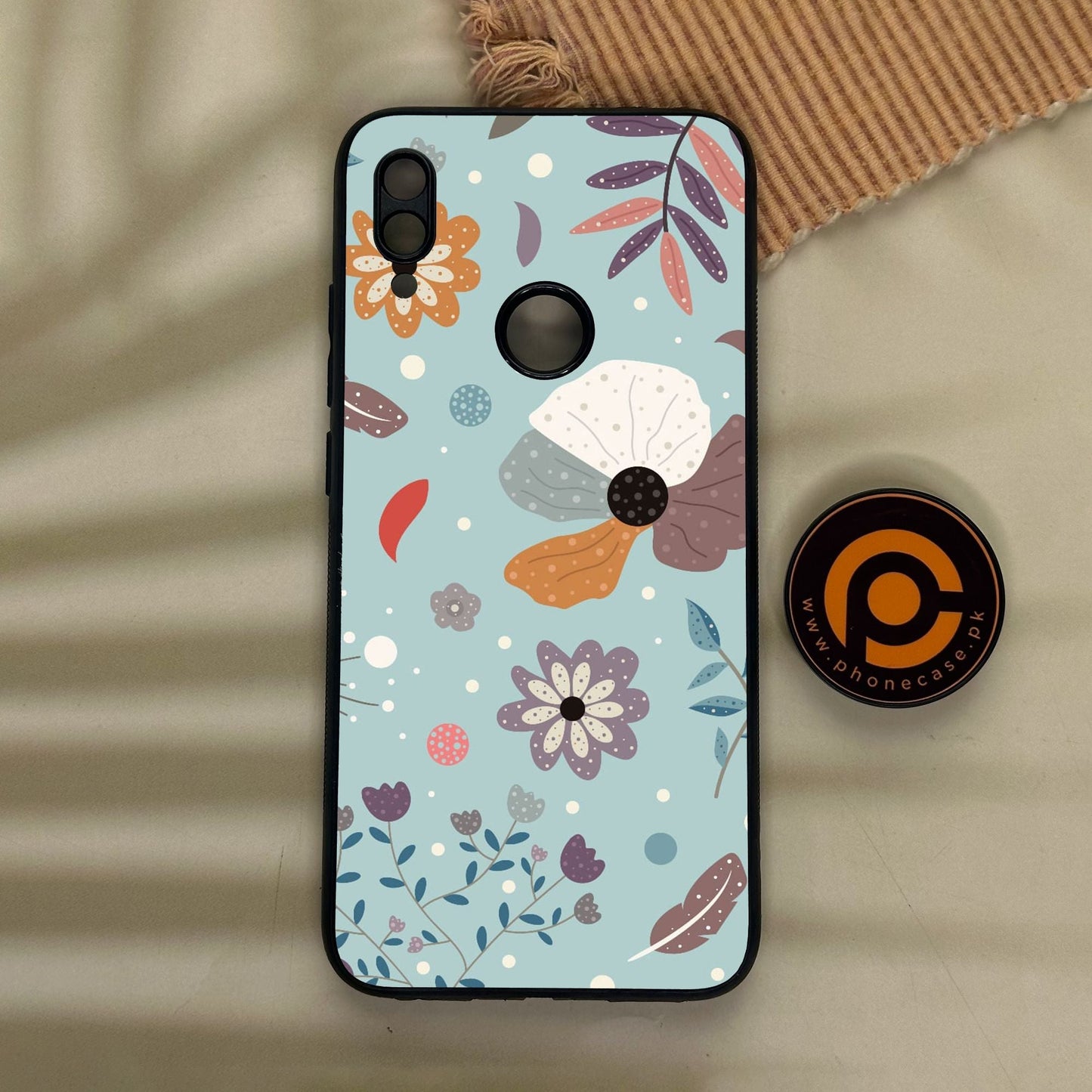 Redmi Note 7 - Floral Series Design 5 - Premium Metal Printed Soft Bumper Shock Proof Case