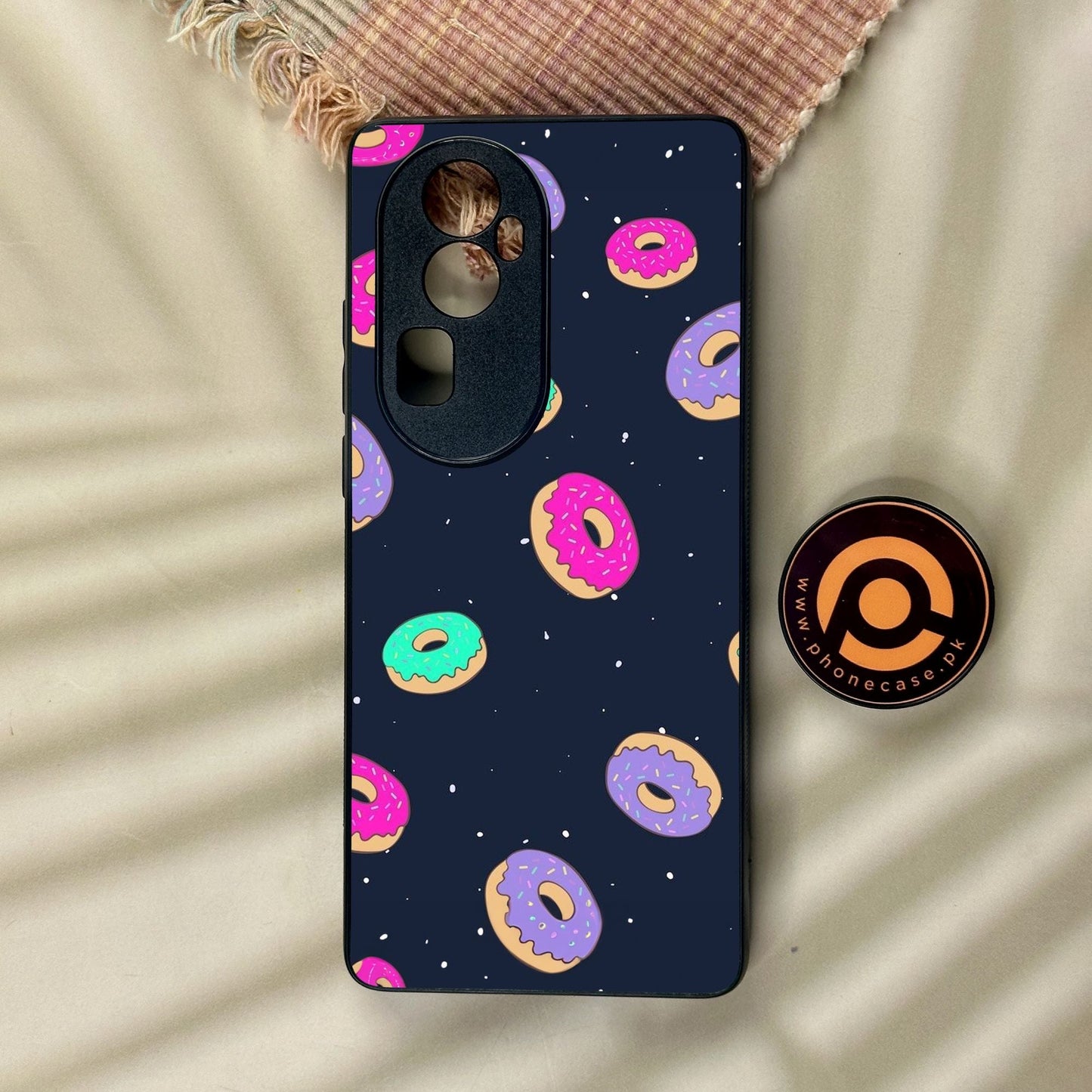 Oppo Reno 10 Pro Plus - Colorful Donuts - Premium Metal Printed Soft Bumper Shock Proof Case