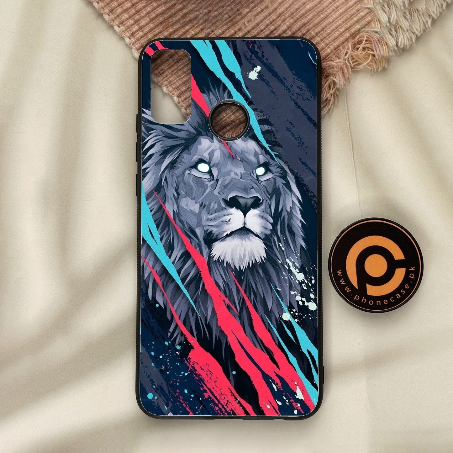 Honor 9X Lite - Abstract Animated Lion - Premium Metal Printed Soft Bumper Shock Proof Case