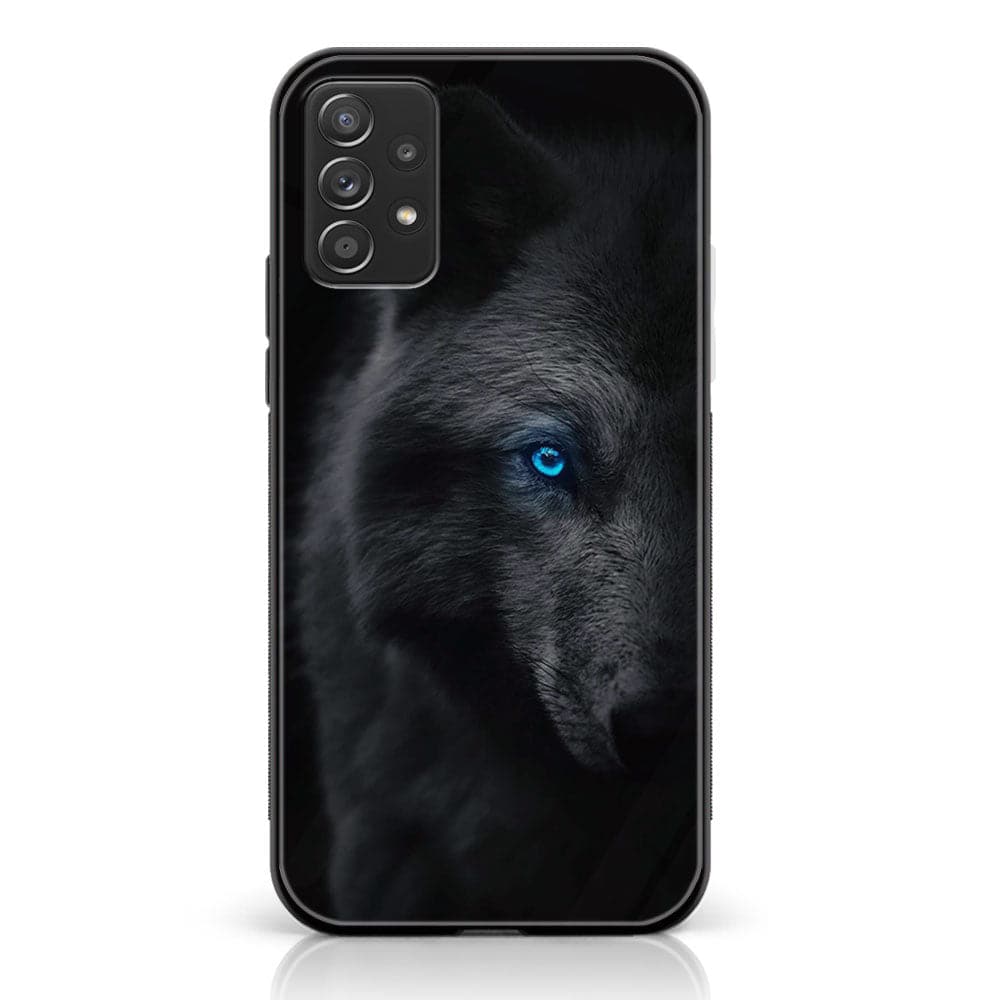 Samsung Galaxy A32 4G- Wolf Design 9 - Premium Printed Glass soft Bumper shock Proof Case CS-38311
