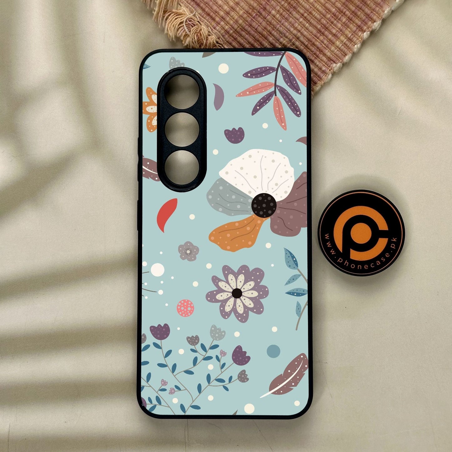 Itel S25 - Floral Series Design 5 - Premium Metal Printed Soft Bumper Shock Proof Case