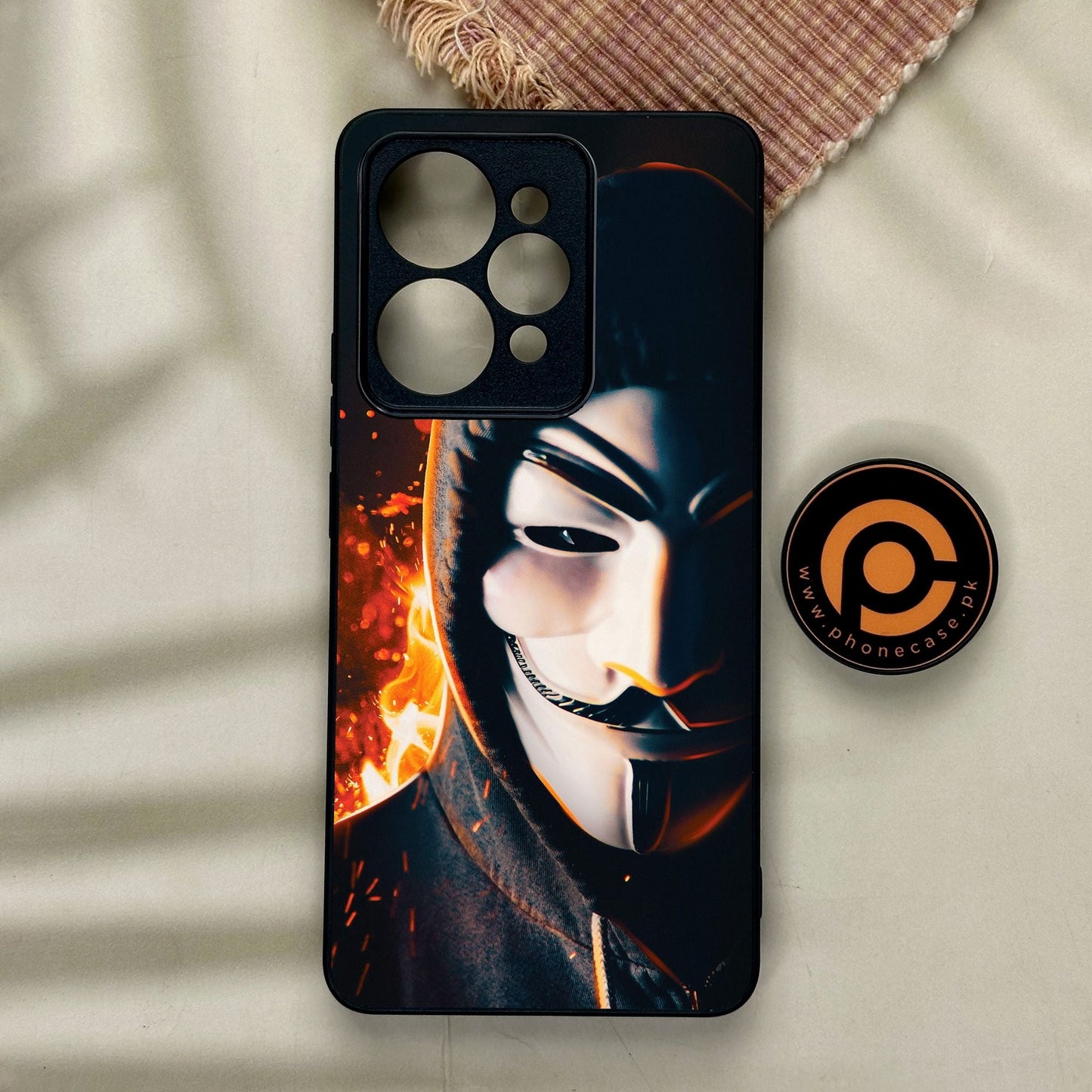 Realme 15 - Anonymous 2.0 Design 6 - Premium Metal Printed Soft Bumper Shock Proof Case