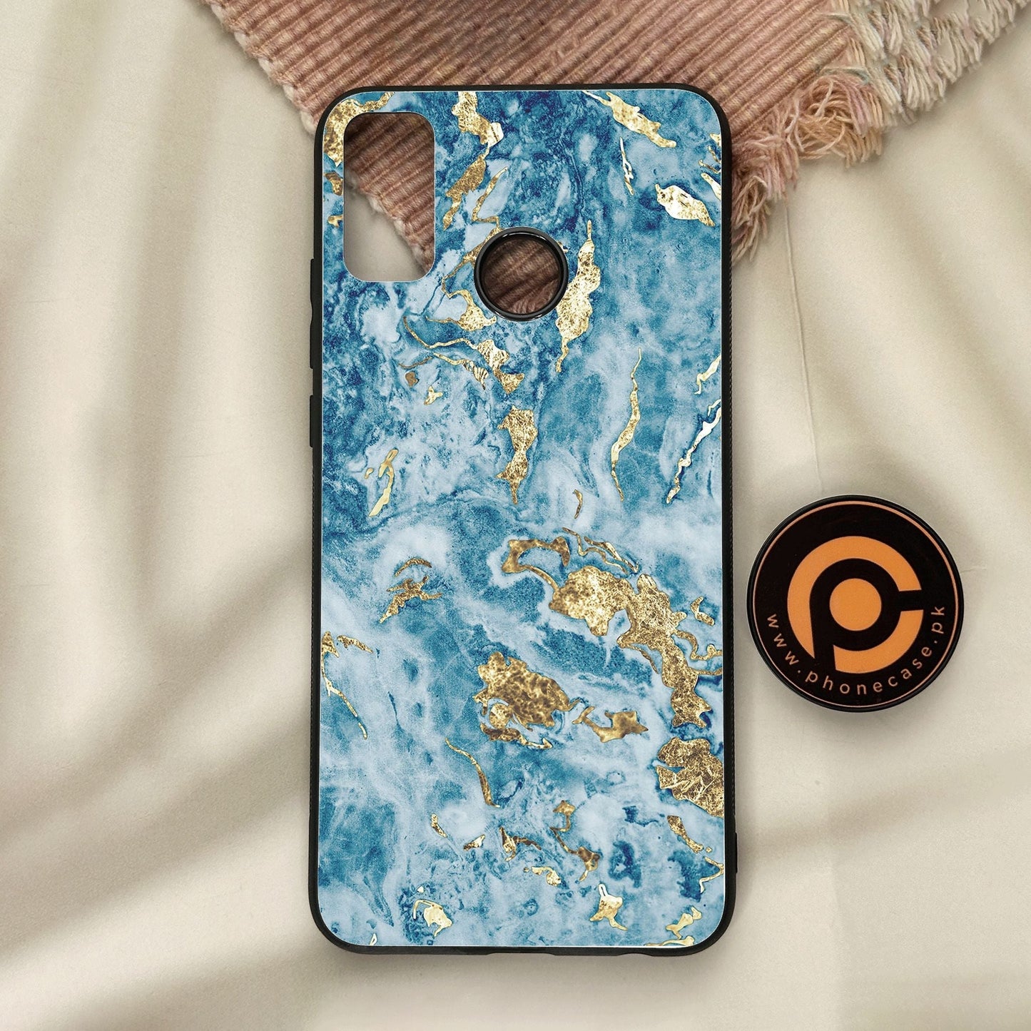 Honor 9X Lite - Blue 2.0 Design 7 - Premium Metal Printed Soft Bumper Shock Proof Case