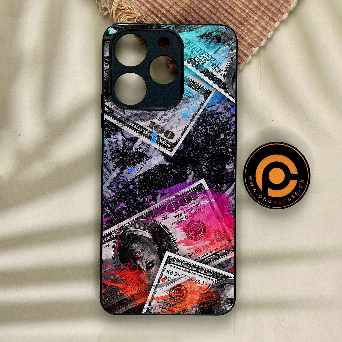 Realme Note 70 - Dollar Design 4 - Premium Metal Printed Soft Bumper Shock Proof Case