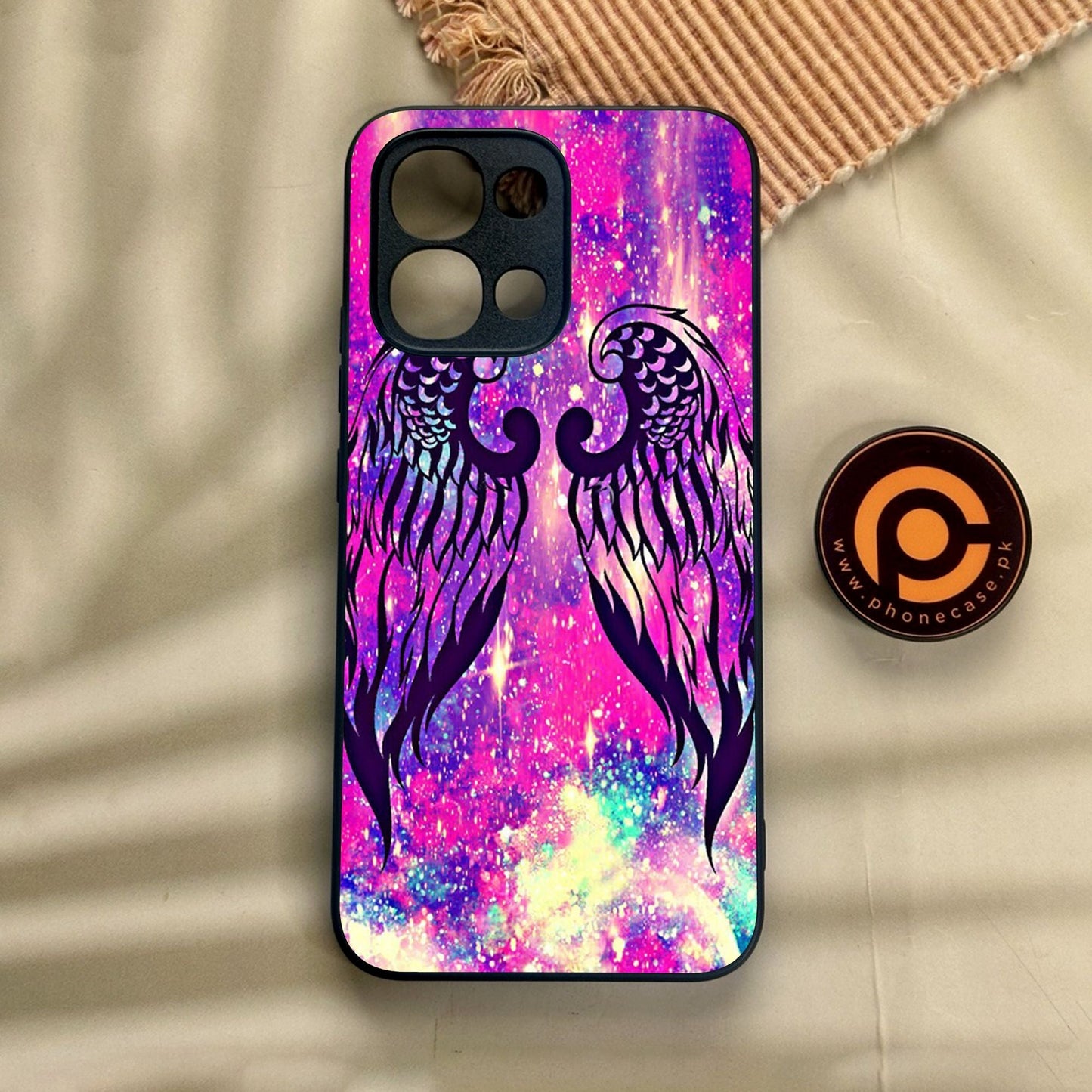 Oppo A6 Pro - Angel Wings Design 9 - Premium Metal Printed Soft Bumper Shock Proof Case