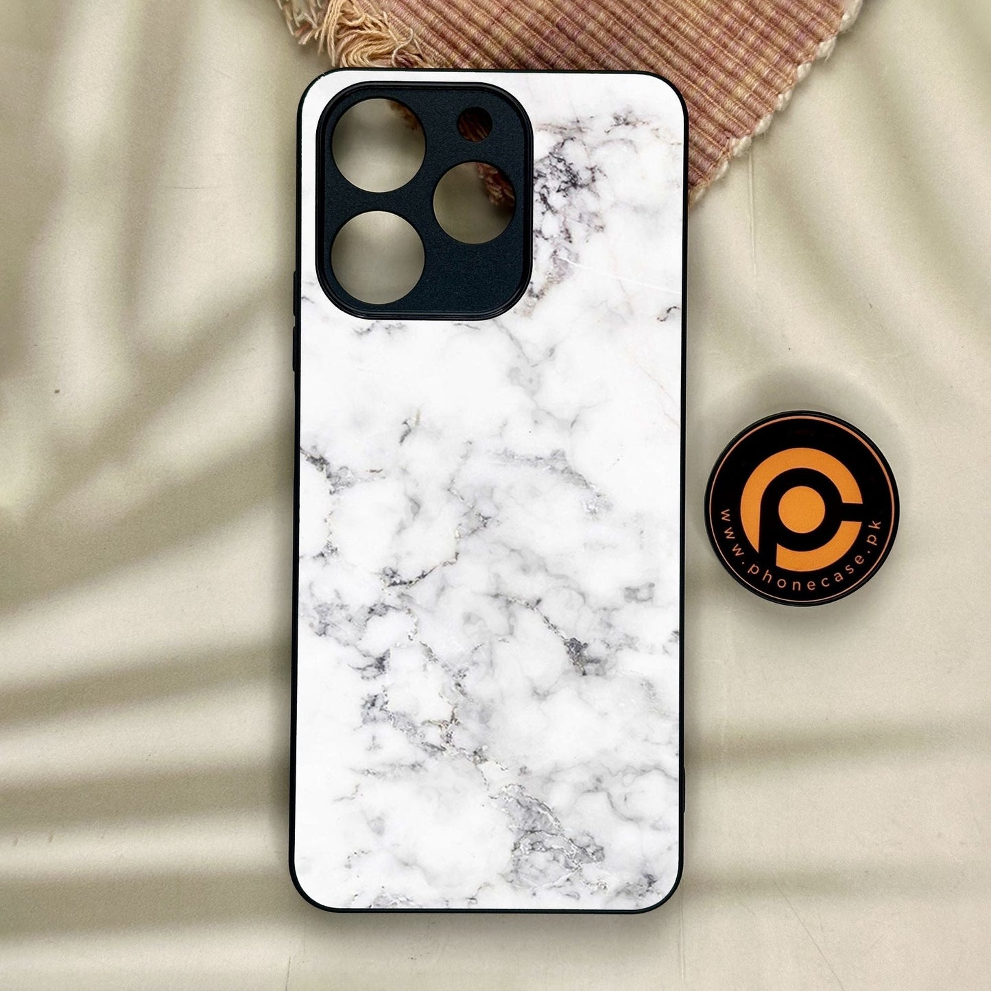 Realme Note 70 - White Design 10 - Premium Metal Printed Soft Bumper Shock Proof Case