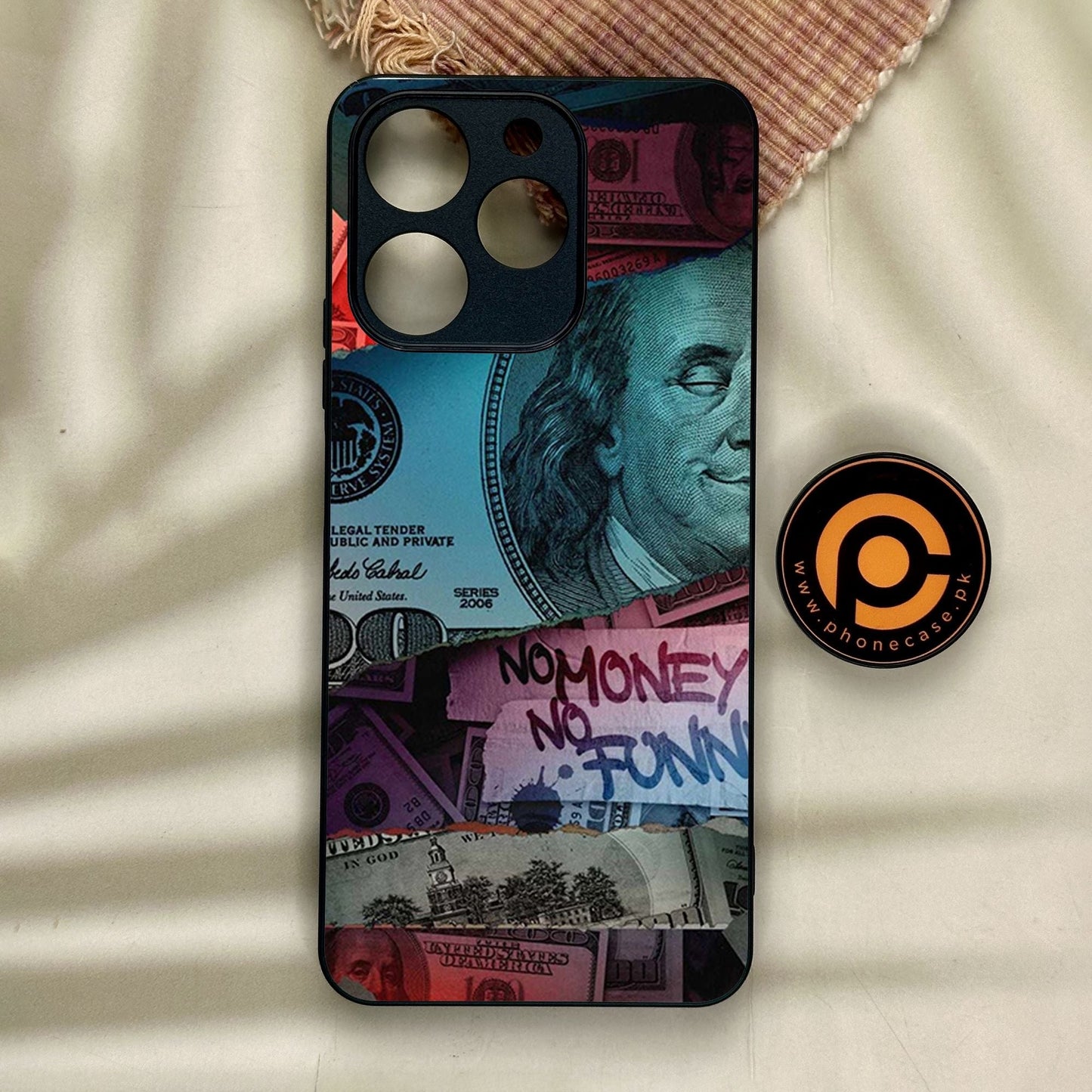 Realme Note 70 - Dollar Design 8 - Premium Metal Printed Soft Bumper Shock Proof Case