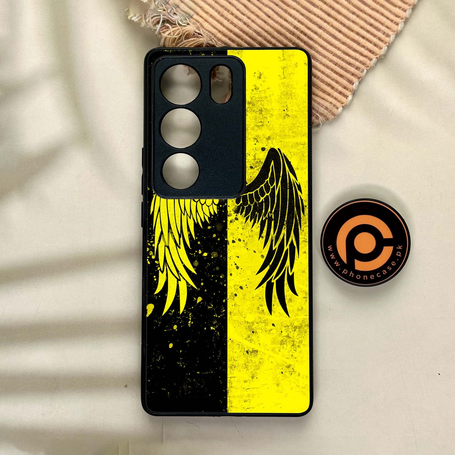 Vivo V29 - Angel Wings 2.0 Design 1 - Premium Printed Glass soft Bumper shock Proof Case CS-36613