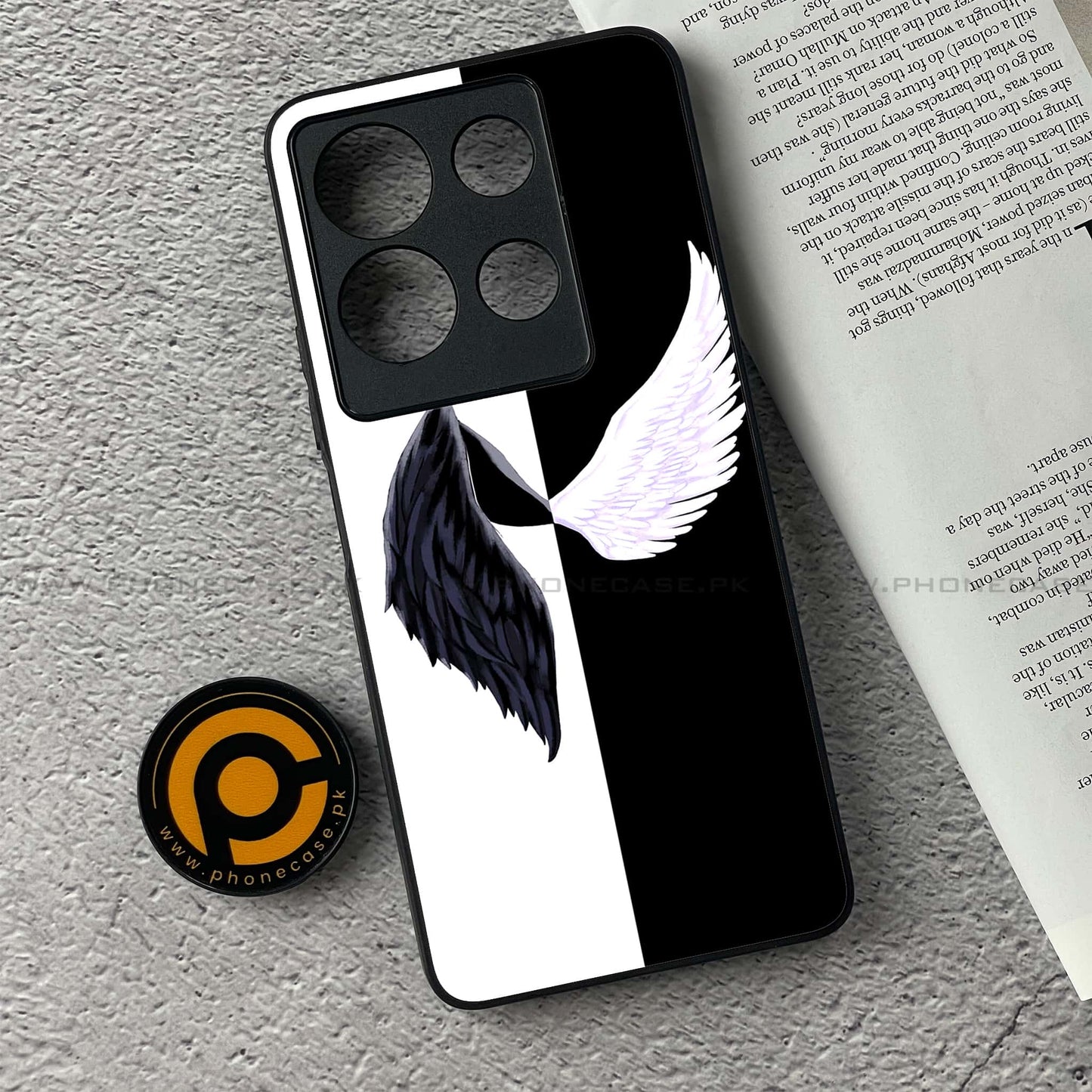 Infinix Note 30 - Angel Wings 2.0 Design 5 - Premium Printed Glass soft Bumper shock Proof Case CS-39043