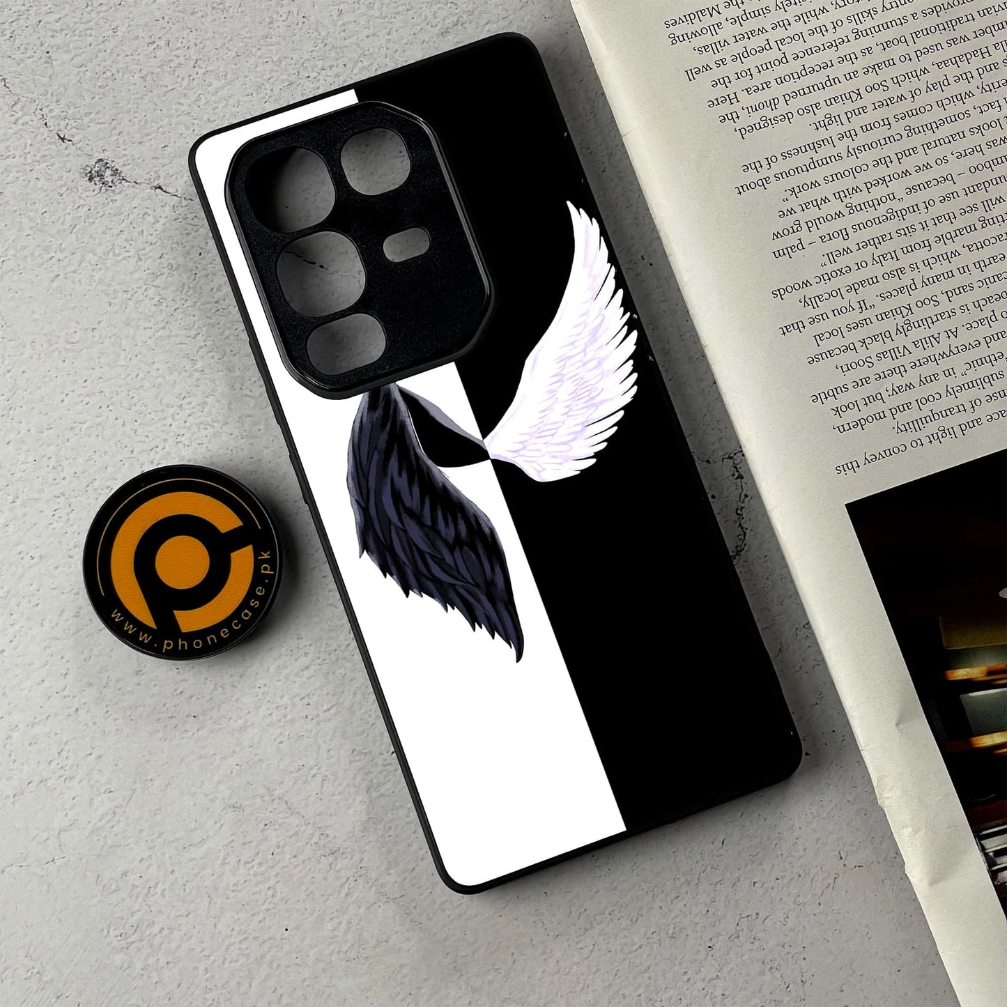 Infinix Note 50 Pro - Angel Wings 2.0 Design 5 - Premium Metal Printed Soft Bumper Shockproof Case CS-39110
