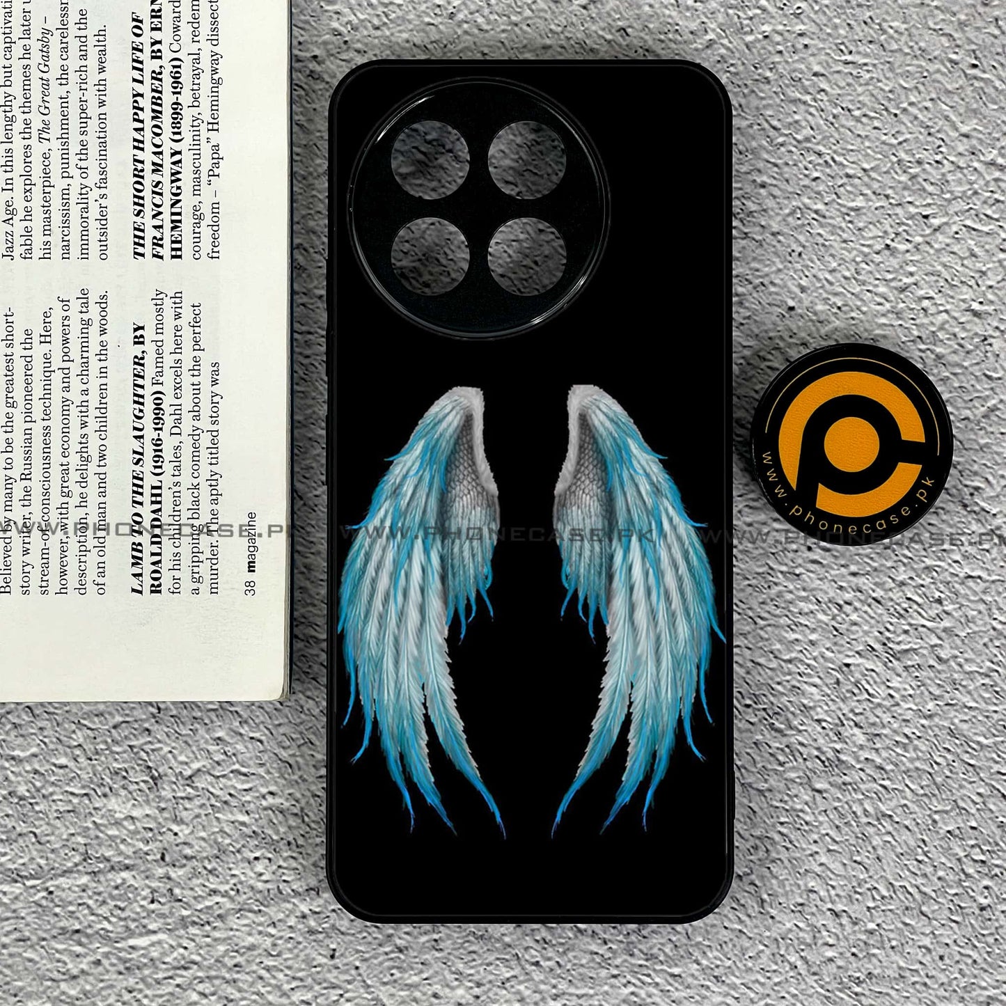OnePlus 13R - Angel Wings Series - Premium Printed Glass soft Bumper shock Proof Case