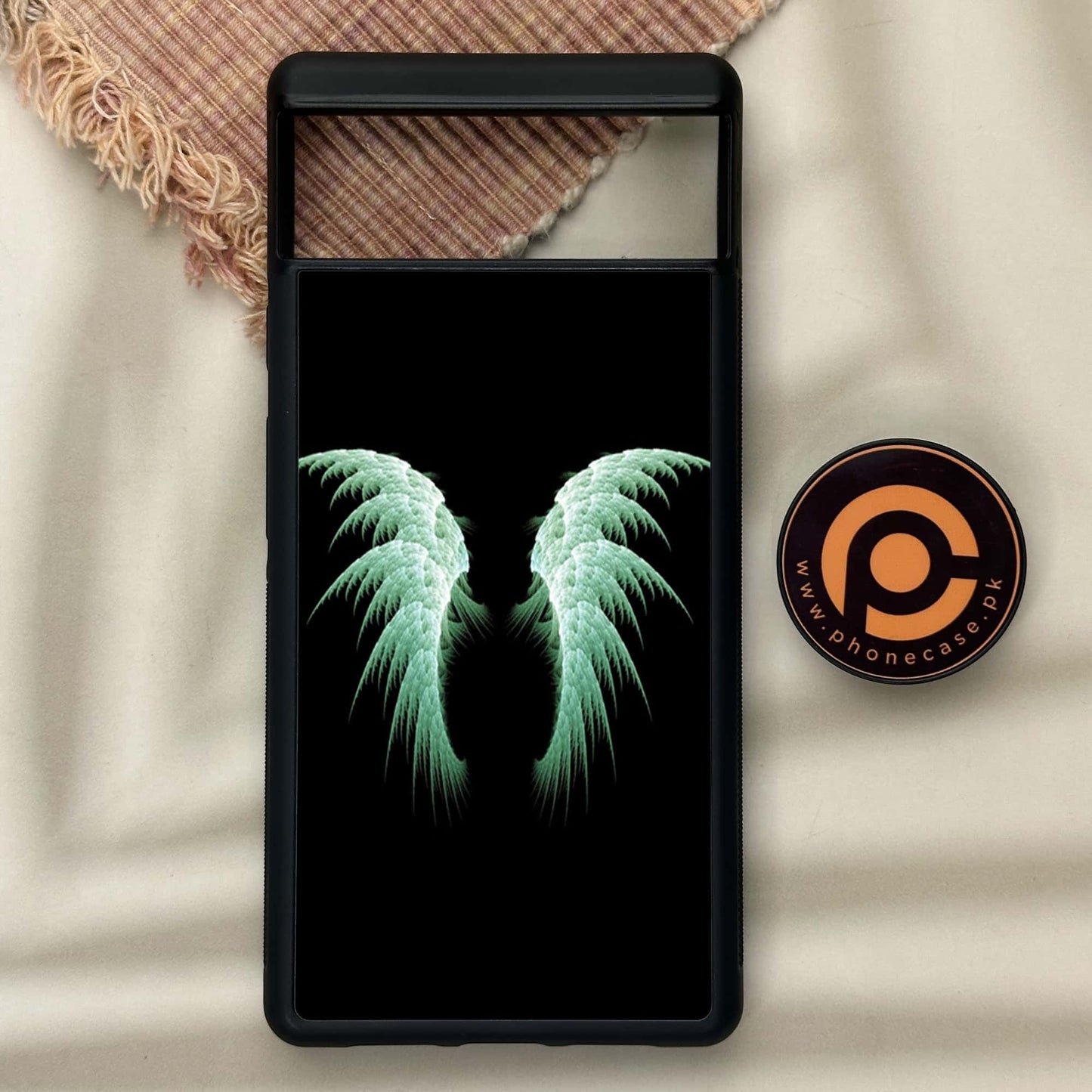 Google Pixel 6 - Angel Wings Design 5 - Premium Metal Printed soft Bumper Shock Proof Case CS-37602