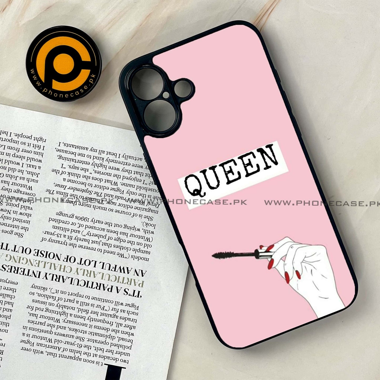 iPhone 16 Plus - Anime Girls Design 1 - Premium Metal Printed soft Bumper shock Proof Case CS-38070