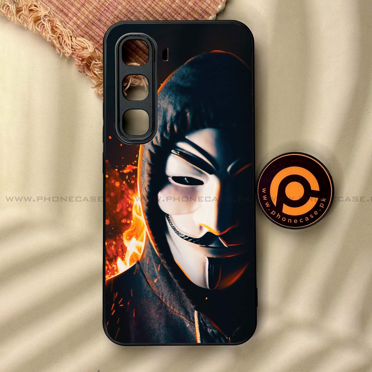 Infinix Hot 60 Pro Plus - Anonymous 2.0 Design 6- Premium Metal Printed soft Bumper shock Proof Case CS-37892