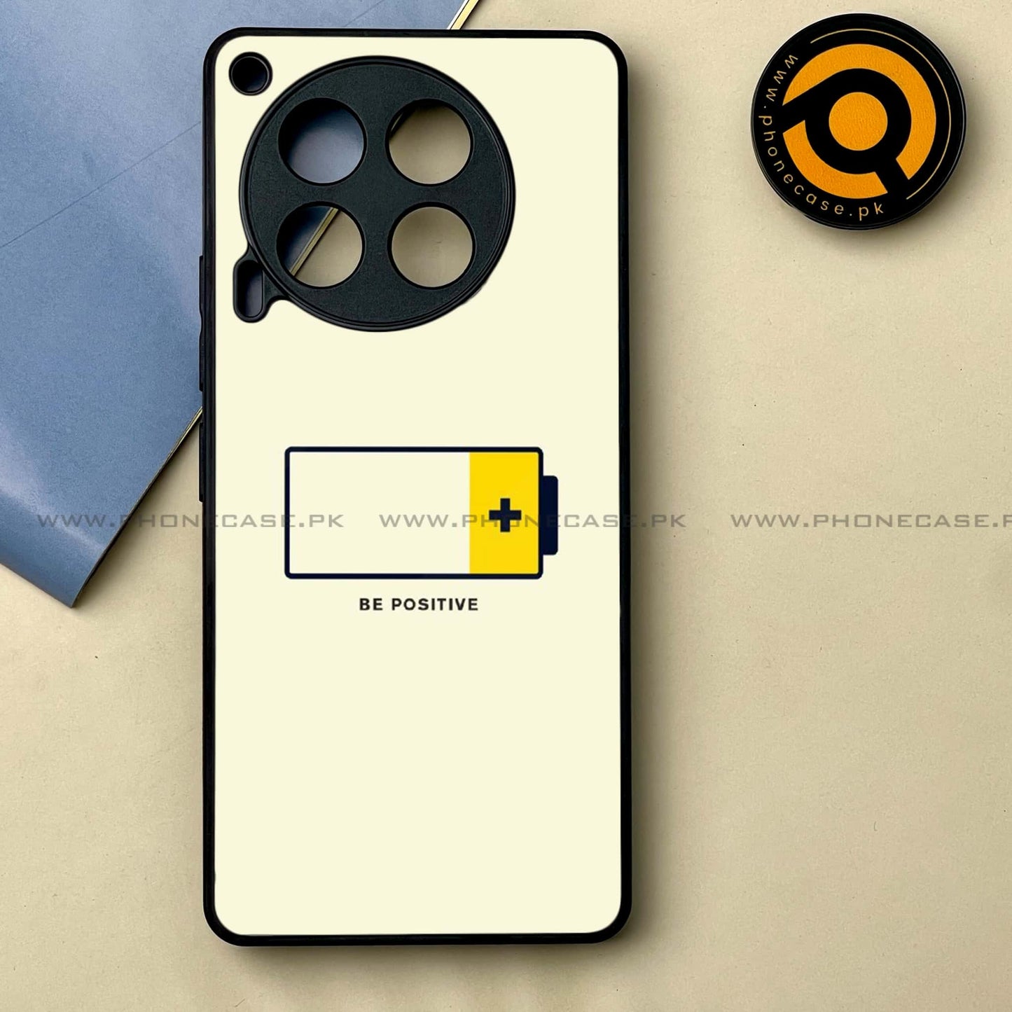 Tecno Camon 30 - Be Positive Design - Premium Printed Metal soft Bumper shock Proof Case CS-37839