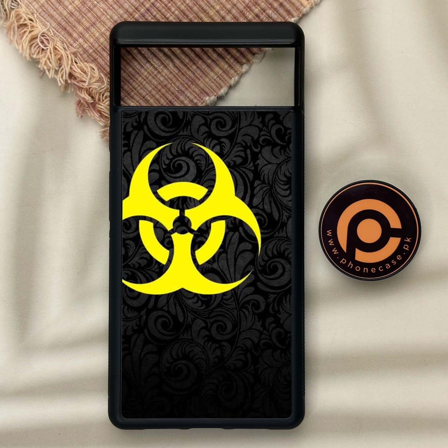 Google Pixel 6 - Biohazard Sign Design 10 - Premium Metal Printed soft Bumper Shock Proof Case CS-38713