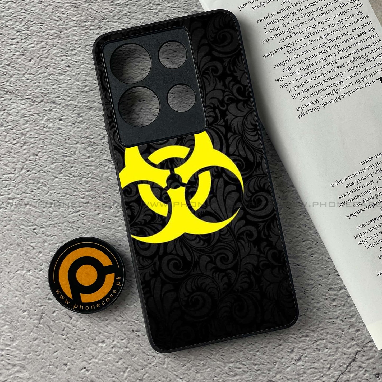 Infinix Note 30 - Biohazard Sign Design 10 - Premium Printed Glass soft Bumper shock Proof Case CS-38040