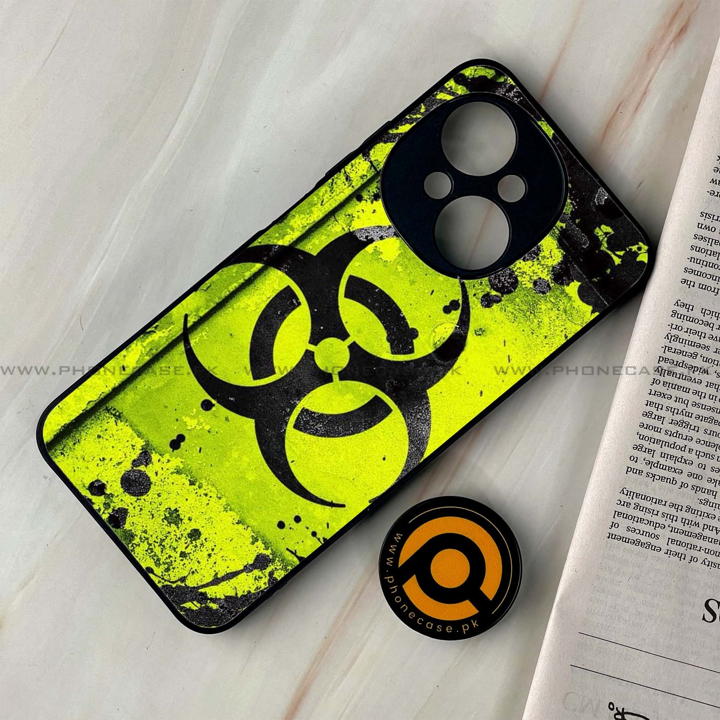 Tecno Spark Go 1 - Biohazard Sign Design 9 - Premium Printed Glass soft Bumper shock Proof Case CS-39174
