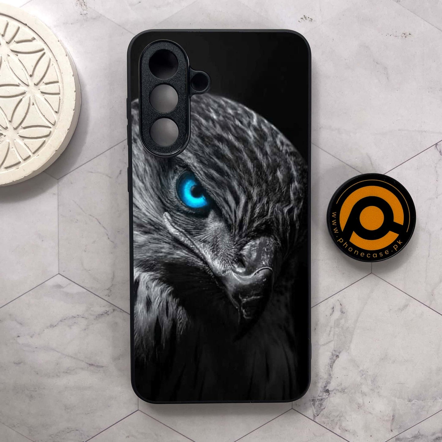 Samsung Galaxy A56 5G - Black Art Design 2 - Premium Metal Printed soft Bumper shock Proof Case CS-38394