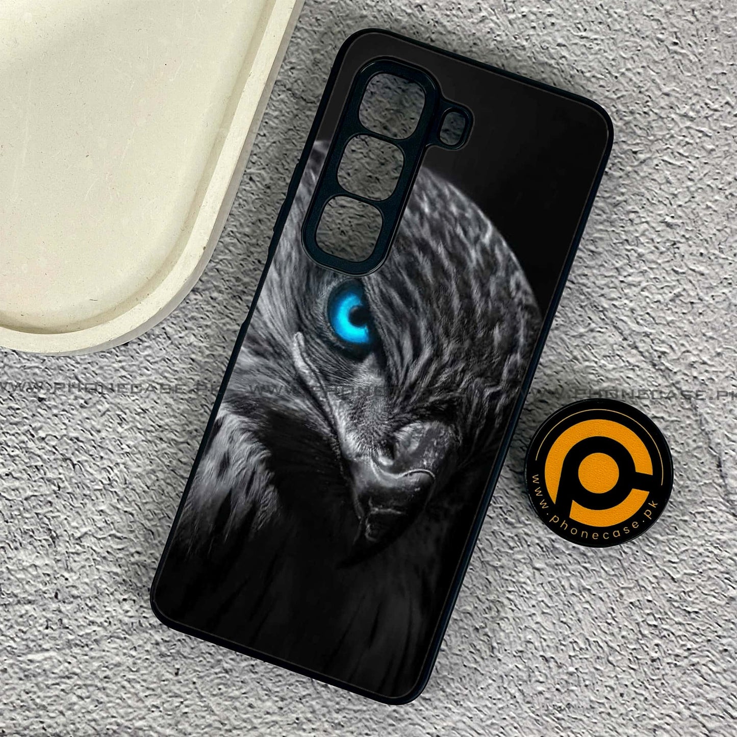 Infinix Hot 50 Pro - Black Art Design 2 - Premium Metal Printed soft Bumper shock Proof Case CS-37620