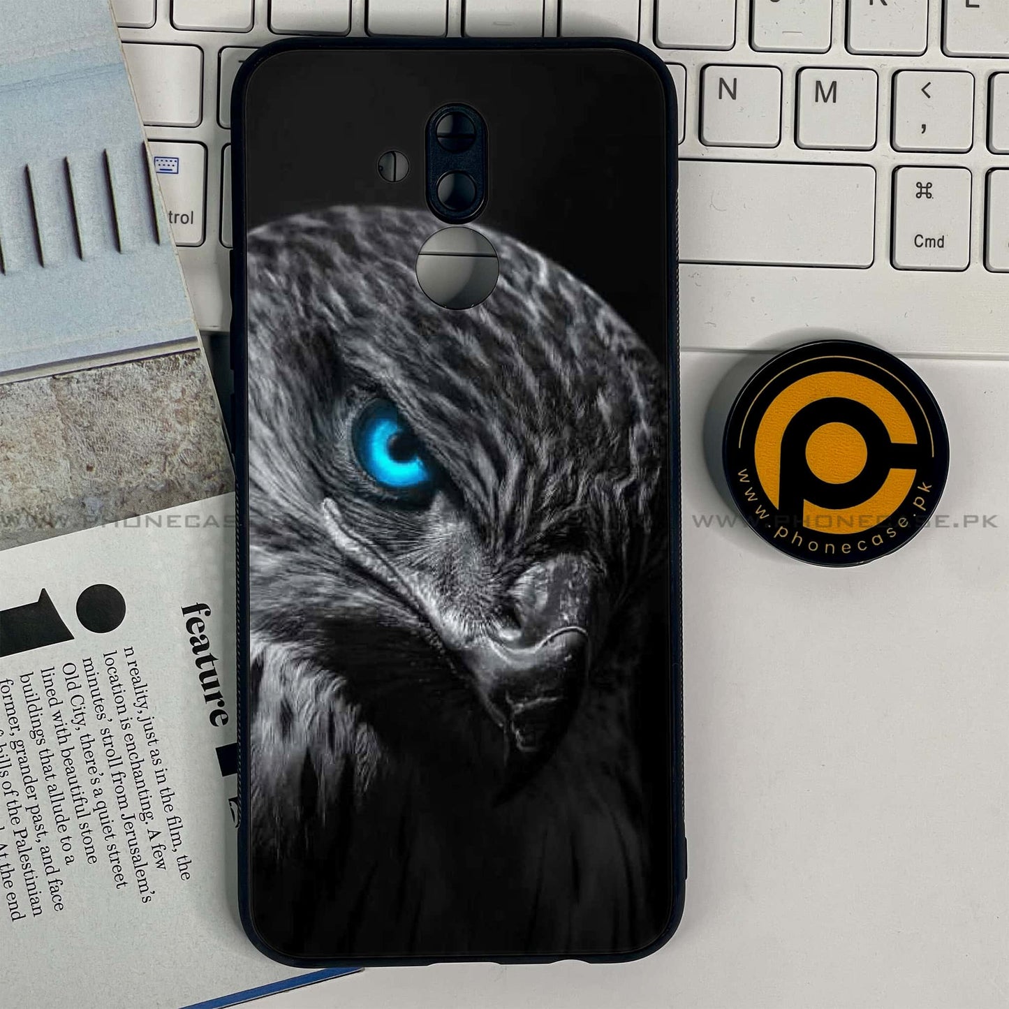 Huawei Mate 20 Lite - Black Art Design 1 - Premium Printed Glass soft Bumper shock Proof Case CS-39164