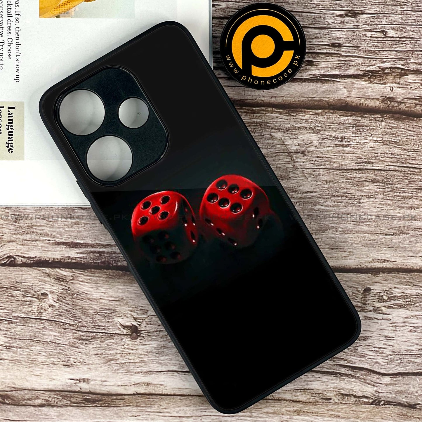 Xiaomi Redmi 13 - Black Art Design 3 - Premium Printed Glass soft Bumper shock Proof Case CS-39006