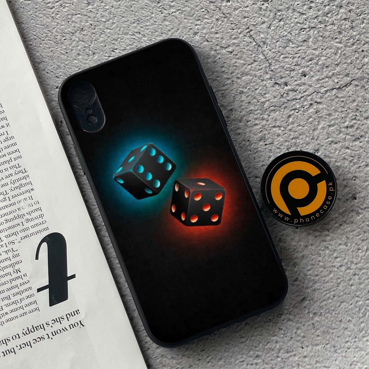 iPhone XR - Black Art Design 4 - Premium Metal Printed soft Bumper shock Proof Case CS-37346