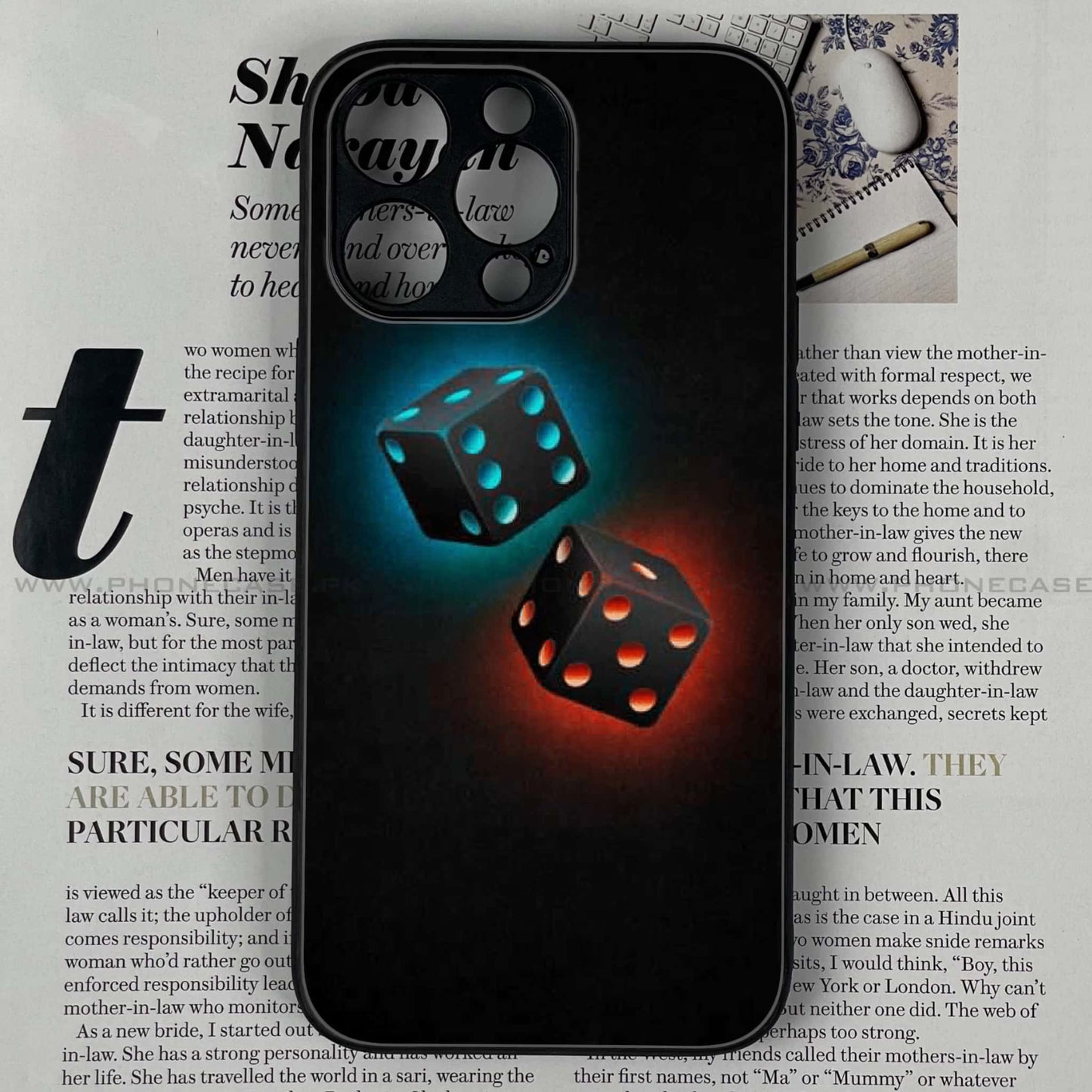 iPhone 14 Pro Max - Black Art Design 4 - Premium Metal Printed soft Bumper shock Proof Case CS-37268