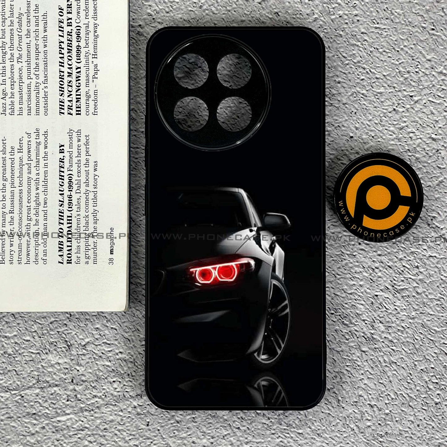 OnePlus 13R - Black Art Design 6 - Premium Printed Glass soft Bumper shock Proof Case CS-38844