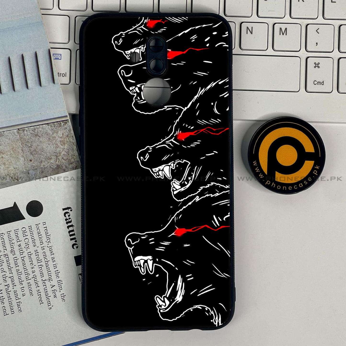 Huawei Mate 20 Lite - Black Art Design 7 - Premium Printed Glass soft Bumper shock Proof Case CS-39132