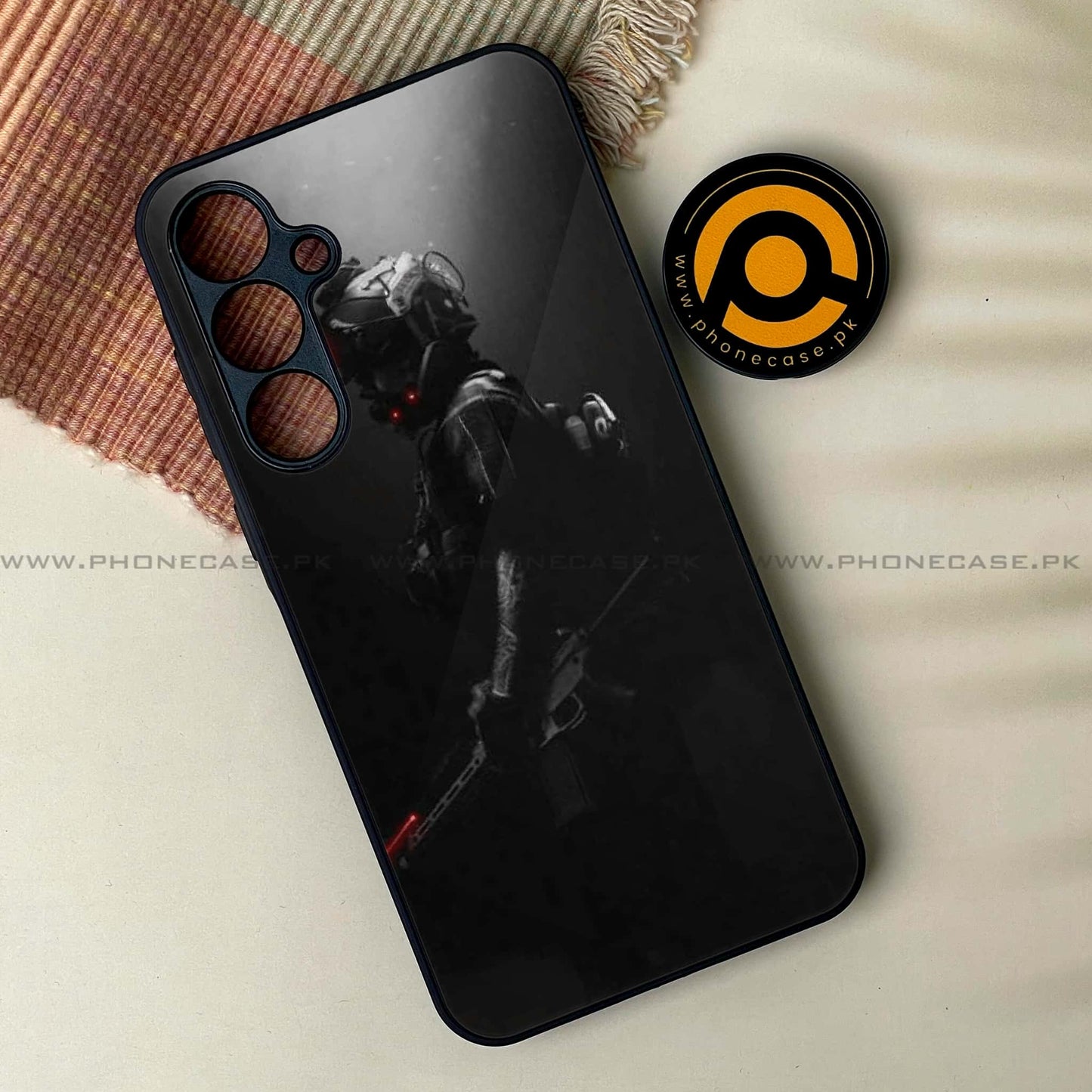 Samsung Galaxy A16 - Black Art Design 9 - Premium Metal Printed soft Bumper Shock Proof Case CS-37424