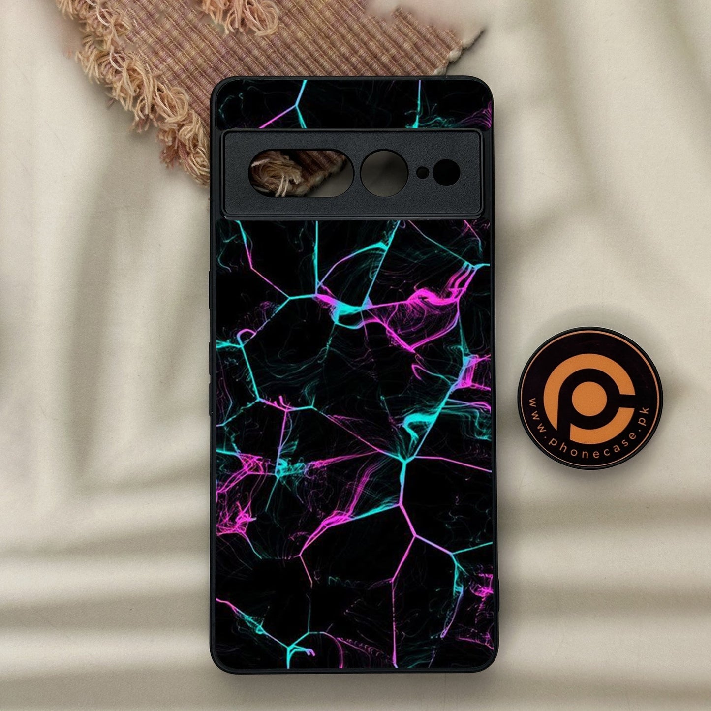 Google Pixel 7 Pro - Black Marble Design 1 - Premium Metal Printed soft Bumper Shock Proof Case CS-37183