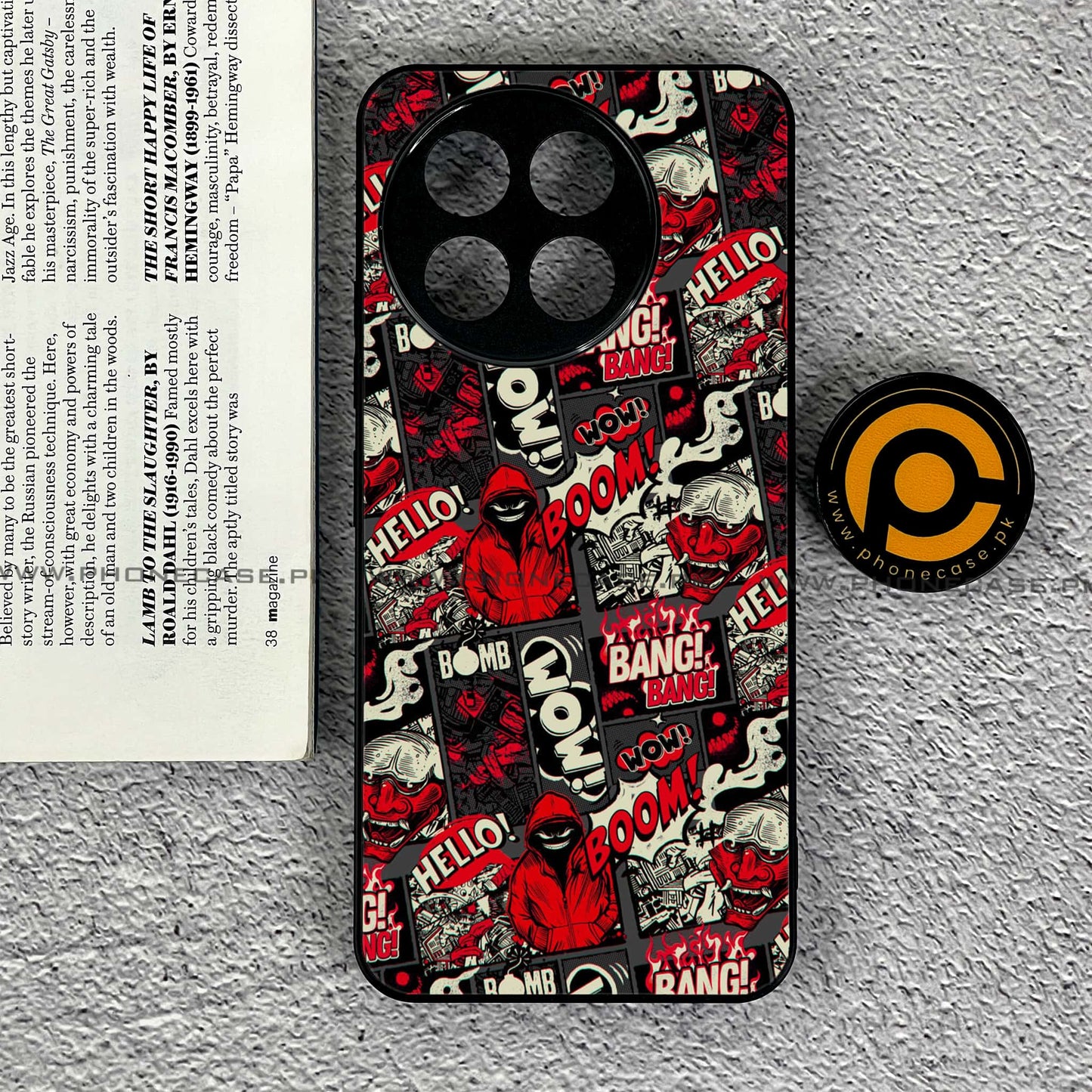 OnePlus 13R/ OnePlus Ace 5 - Boom Red - Premium Printed Metal soft Bumper shock Proof Case CS-38220