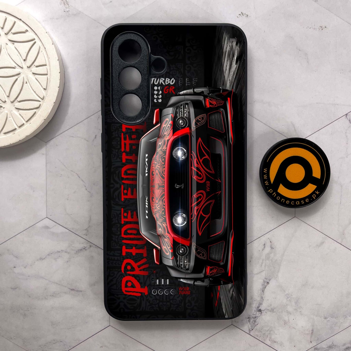 Samsung Galaxy A56 5G - Cobra X Racing Car - Premium Metal Printed soft Bumper shock Proof Case CS-38870