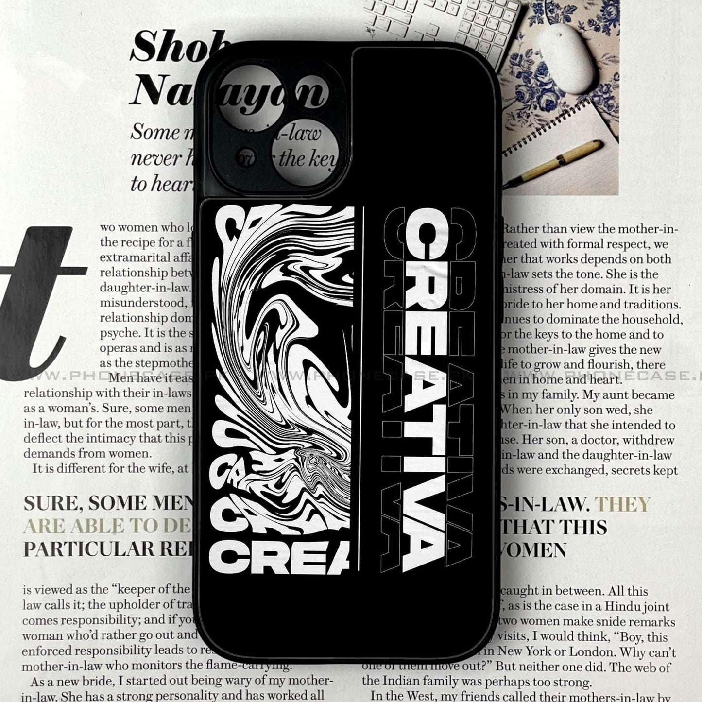 iPhone 13 Mini - Creative - Premium Metal Printed soft Bumper shock Proof Case CS-38701